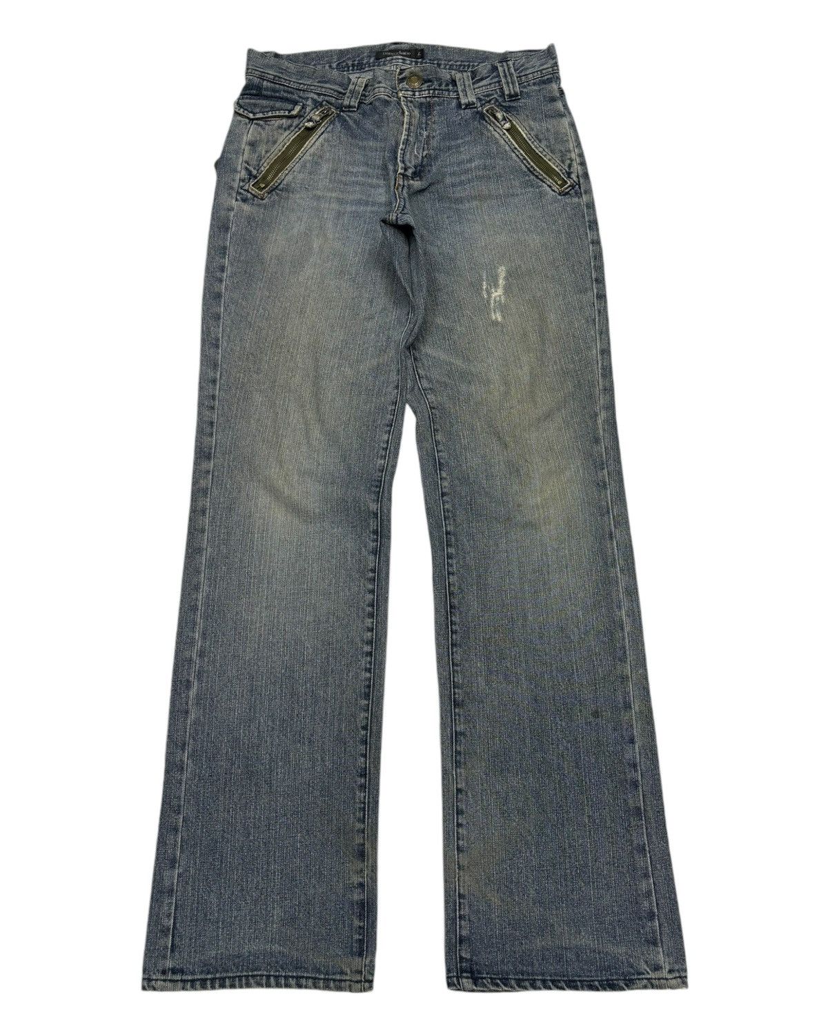 Tete Homme Vintage INTRODUCE HOMME Zipper Pocket Distressed Denim Loose Size US 32 / EU 48 - 1 Thumbnail