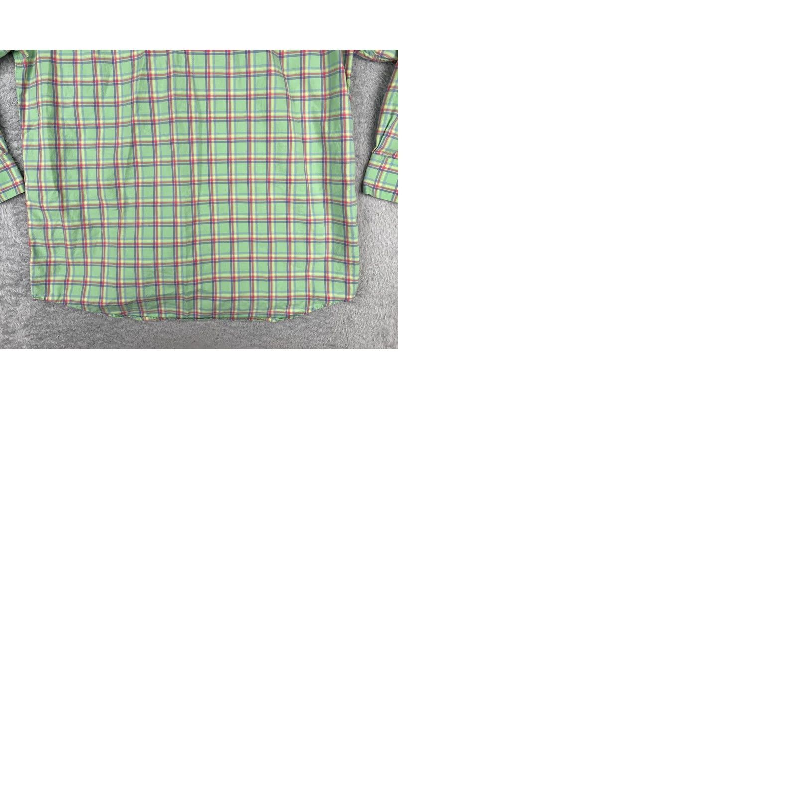 Lacoste Lacoste Shirt Mens 44 Green Plaid Button Up Long Sleeve Cotton Knit Pocket Croc Size US XXL / EU 58 / 5 - 10 Thumbnail