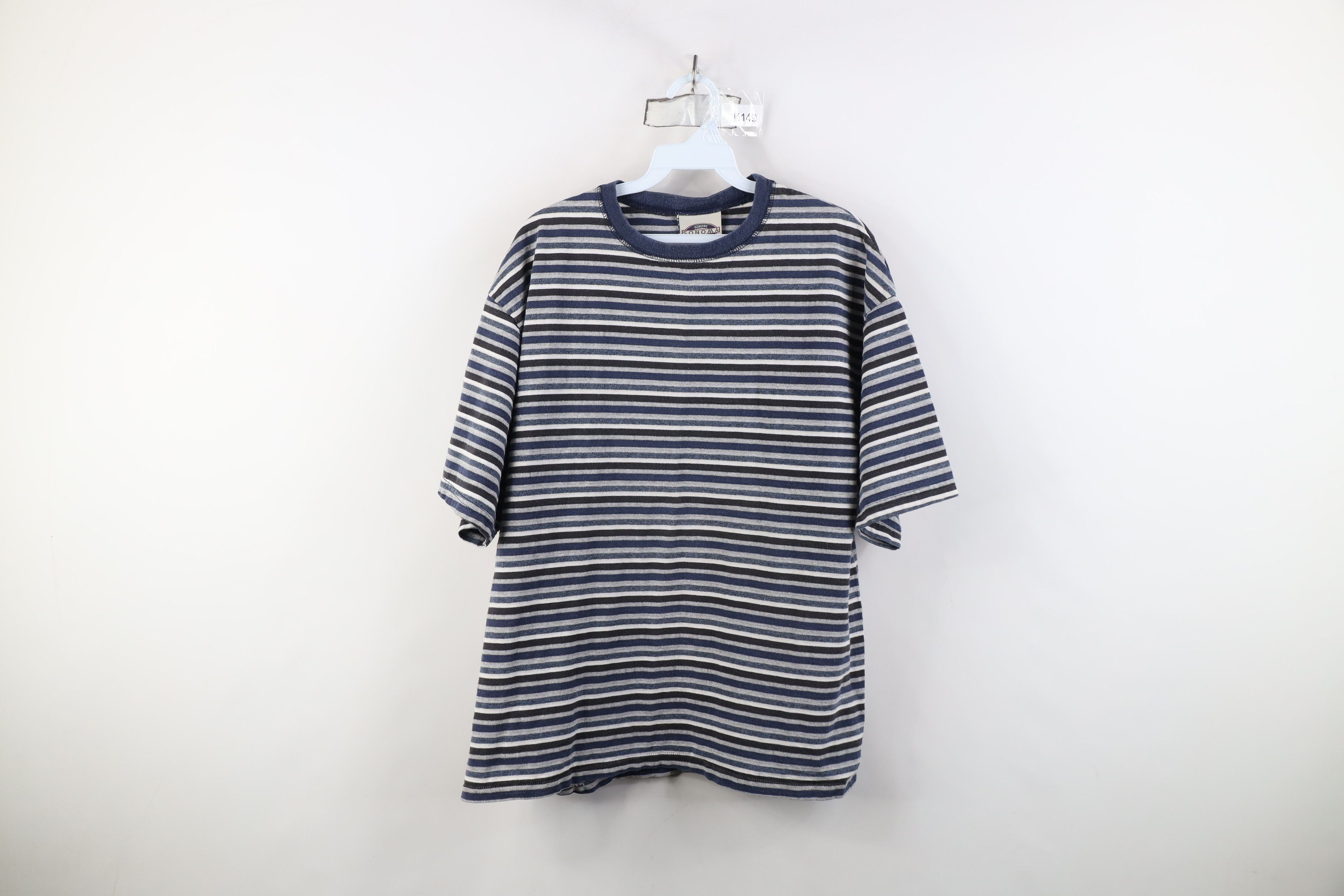 Vintage Vintage 90s Streetwear Ribbed Knit Short Sleeve T-Shirt USA Size US L / EU 52-54 / 3 - 1 Thumbnail