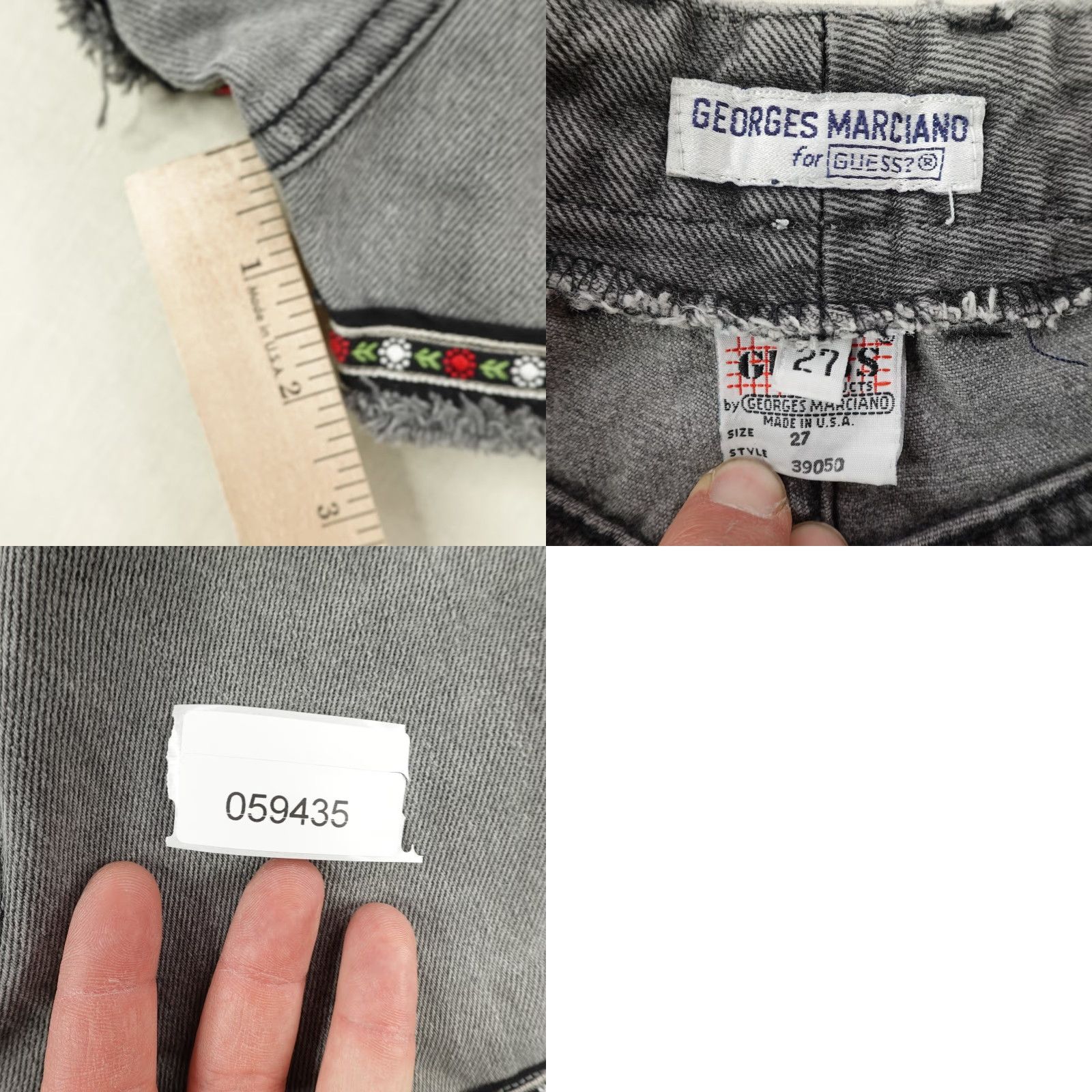 Guess VINTAGE Guess Women's Denim Shorts Size 27 Gray Cut-Off 90s Casual Outdoor Size 24" / US 00 / IT 34 - 8 Thumbnail
