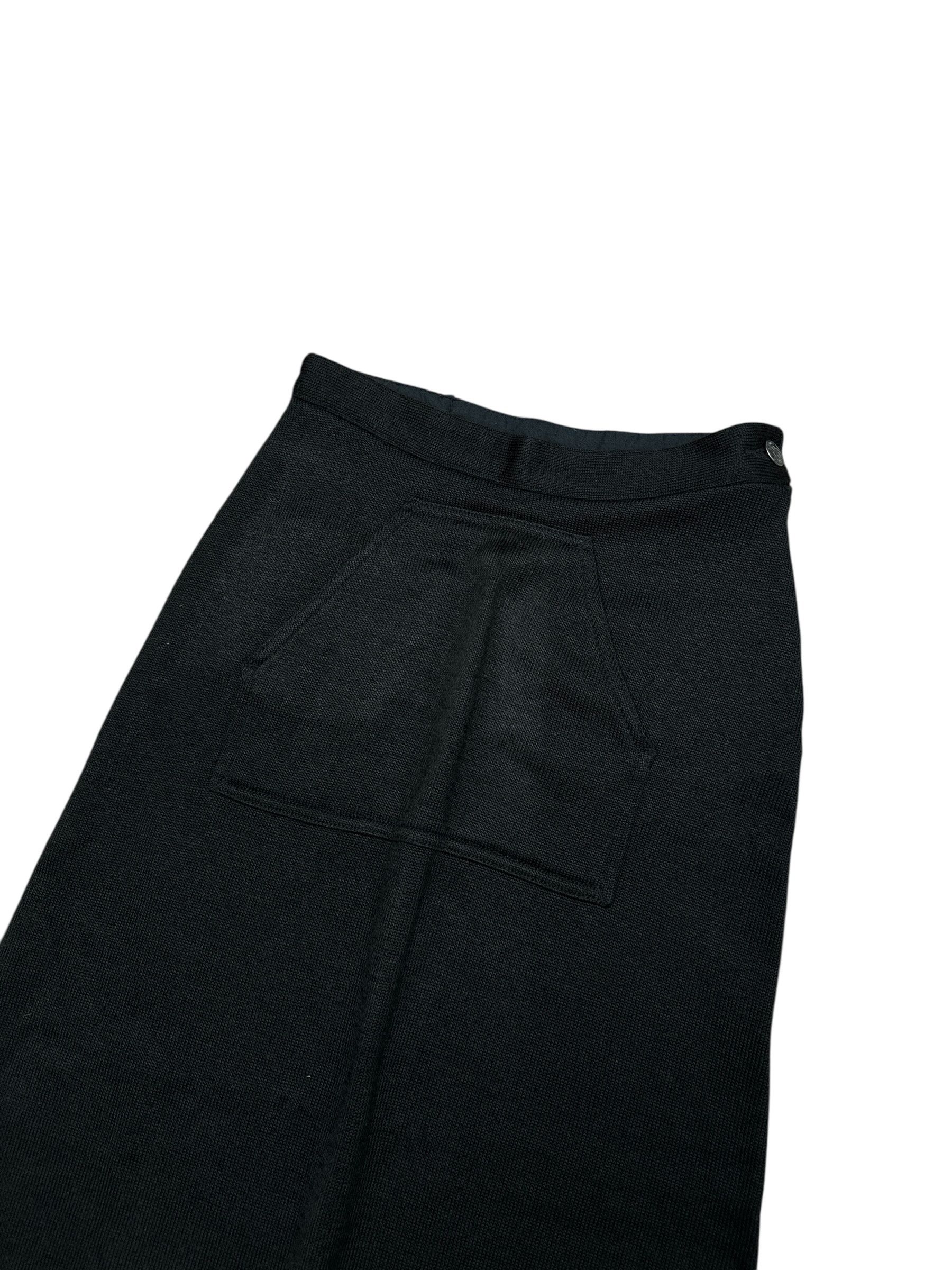 Jean Paul Gaultier Vintage Black Maxi Skirt Size 28" / US 6 / IT 42 - 2 Thumbnail