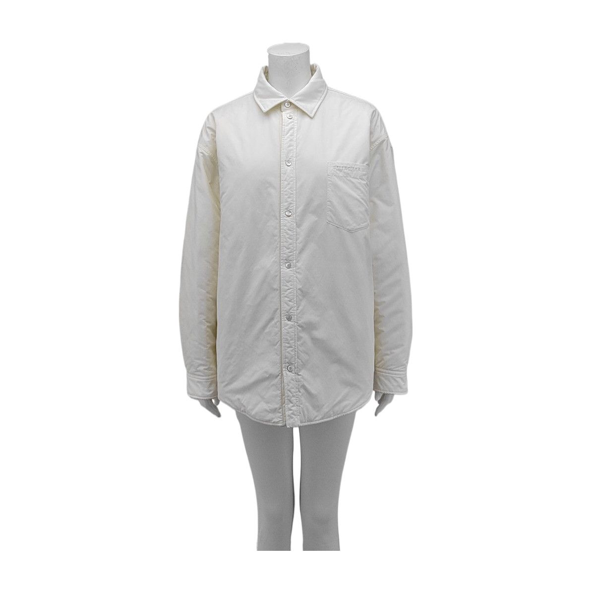 Balenciaga Balenciaga White Padded Shirt Jacket Size 34 Size XS / US 0-2 / IT 36-38 - 1 Thumbnail