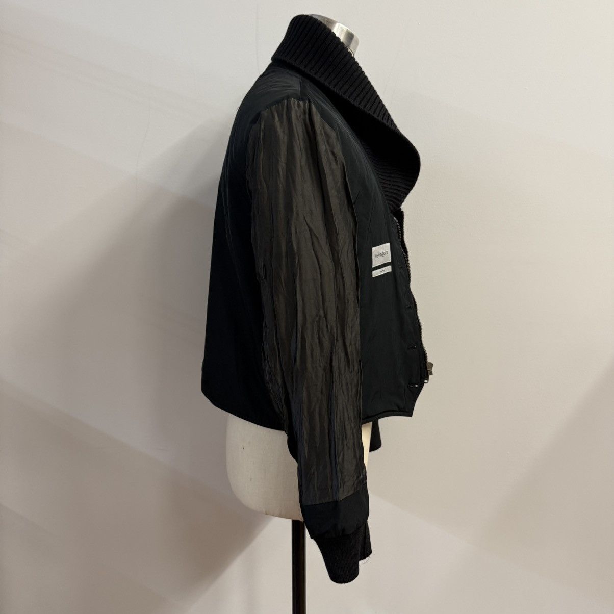 Yves Saint Laurent YSL Quilted Hybrid Bomber Jacket - Slate/Black - Size 54 Size US L / EU 52-54 / 3 - 16 Thumbnail
