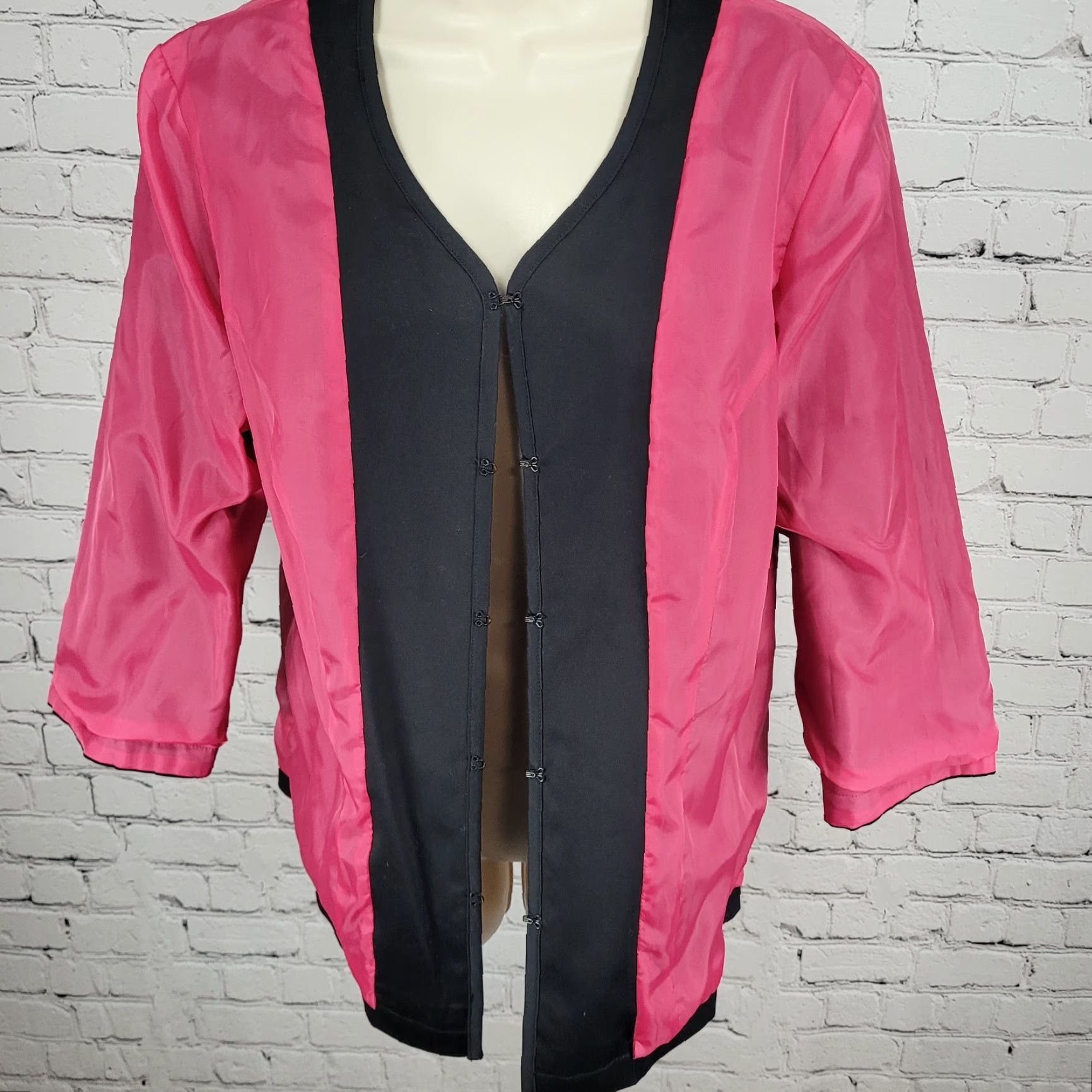 Vintage ADDITIONS By Chico's Black Beaded Embellished 3/4 Sleeve Jacket Size 2 US 12 Size XS / US 0-2 / IT 36-38 - 4 Thumbnail