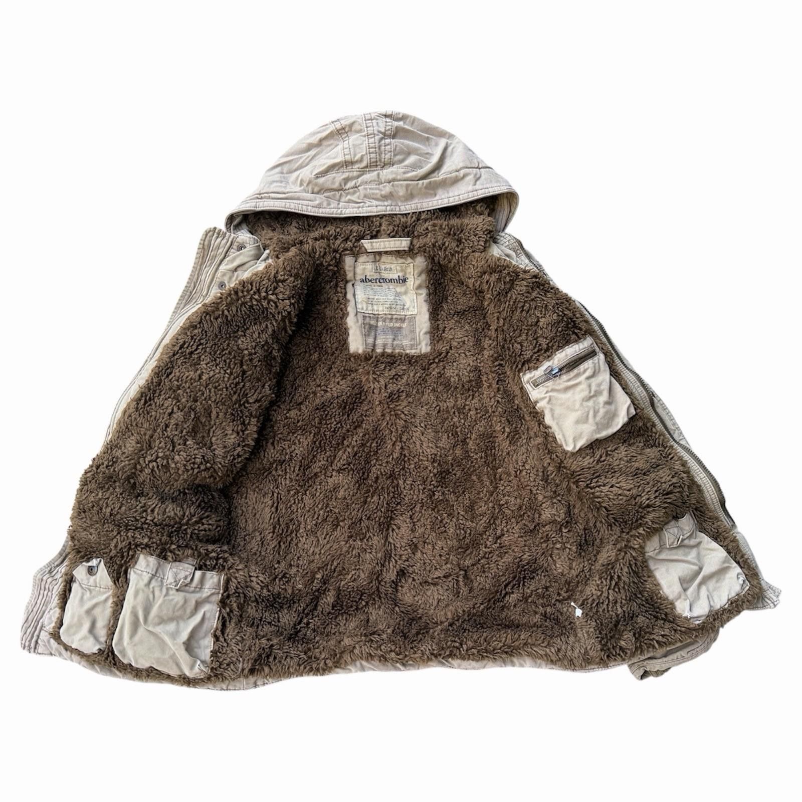Abercrombie & Fitch Y2K Abercrombie Kids Wilcox Field Jacket Sherpa Cargo XL Size US XL / EU 56 / 4 - 3 Thumbnail