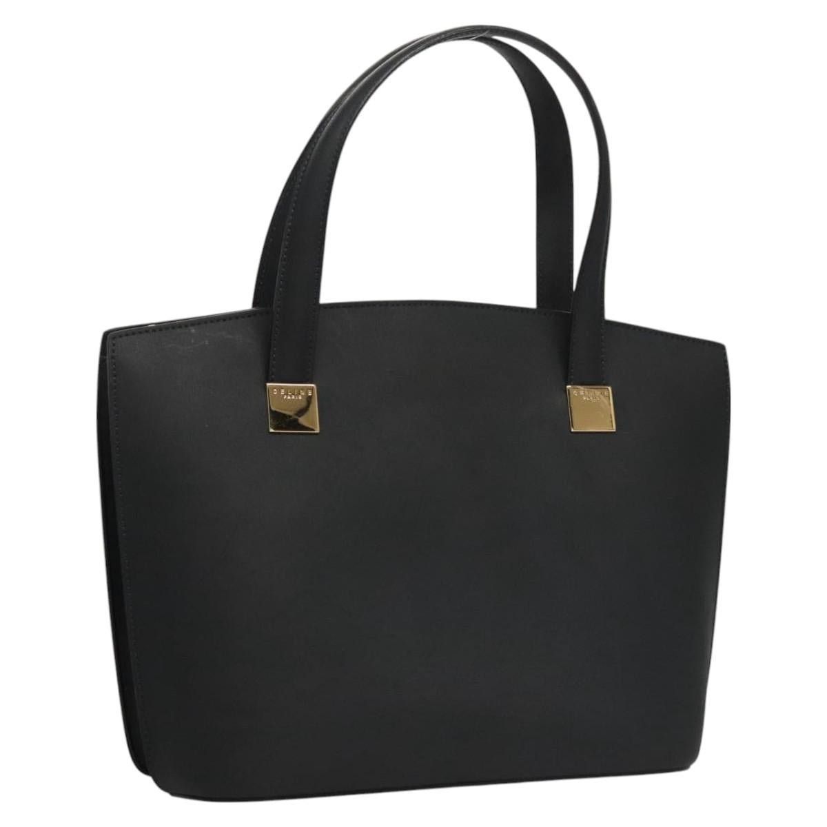 Celine CELINE Hand Bag Leather Navy Gold Size ONE SIZE - 1 Thumbnail