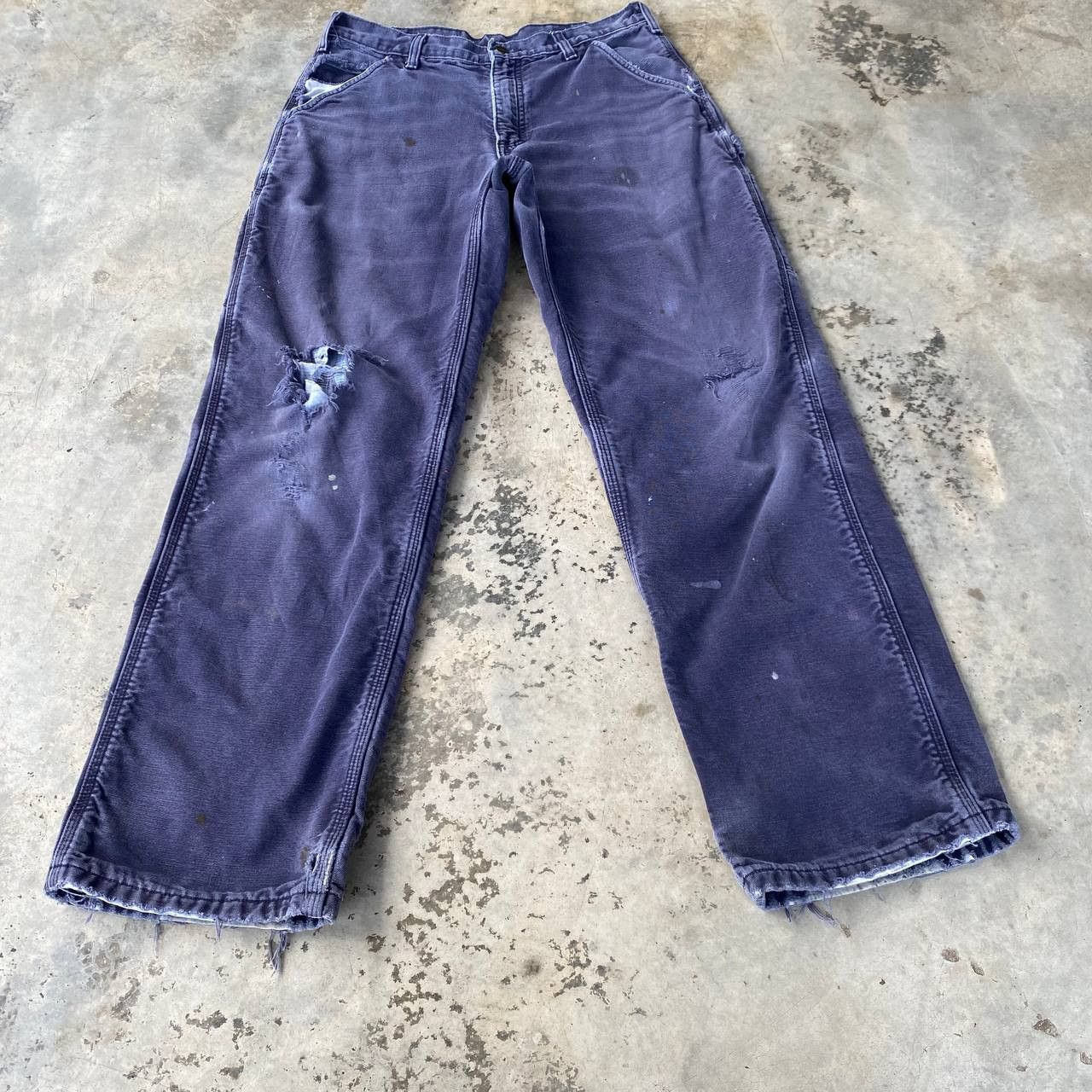 Carhartt × Vintage VINTAGE CARHARTT TRASHED Blanket Lined Dirty Carpenter Jean Size US 32 / EU 48 - 2 Thumbnail