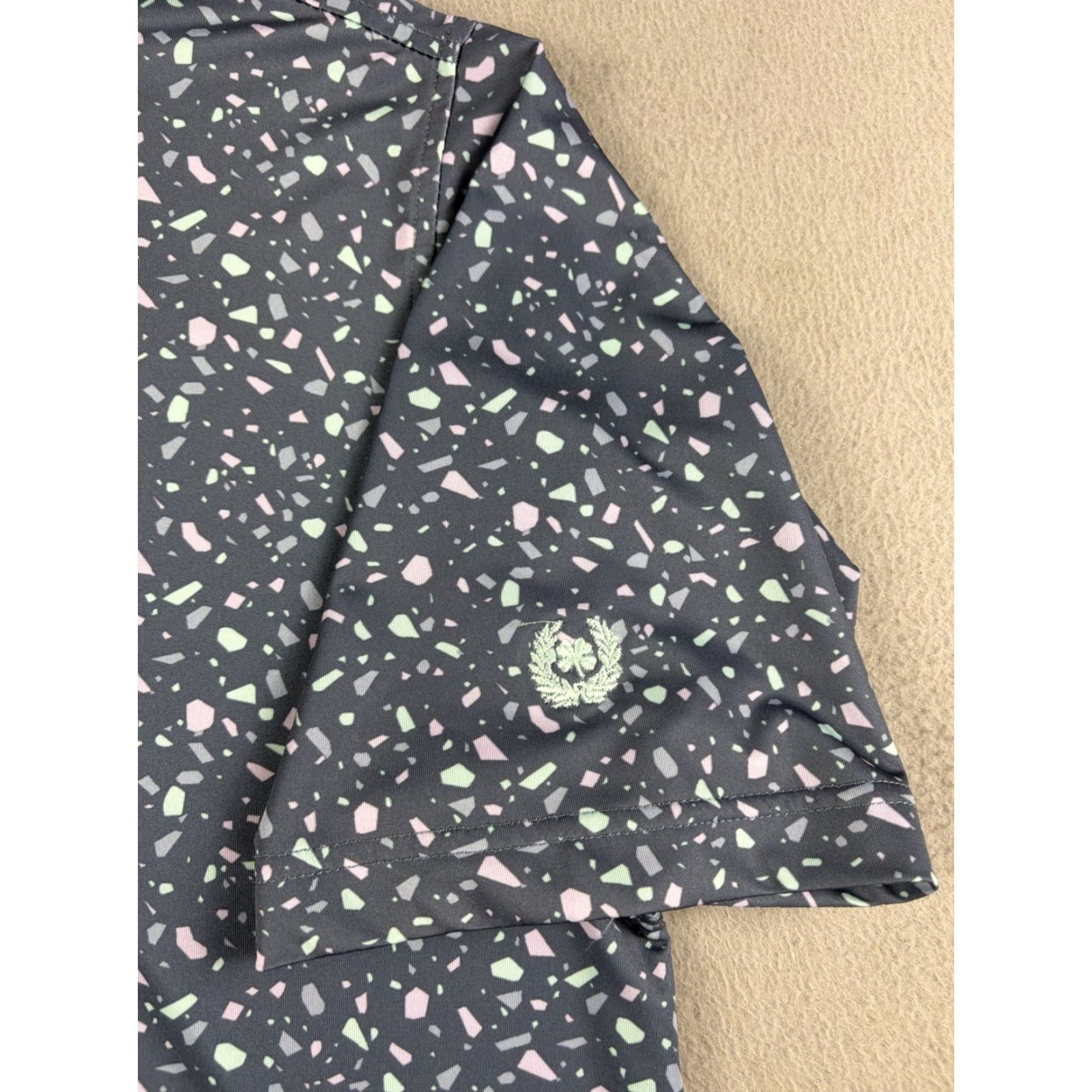 Footjoy Footjoy Polo Shirt Men’s Size M Geometric All Over Print Golf Performance Short Sleeve Collared Blue Polyester Athletic Regular Men Size US M / EU 48-50 / 2 - 3 Thumbnail