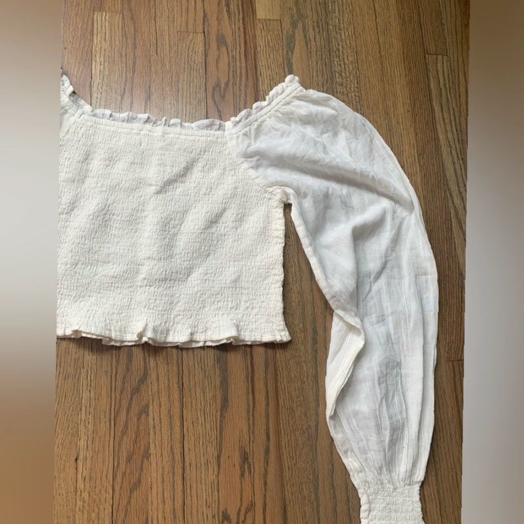 Vintage Aerie Shirt Blouse Long Sleeve White M Women Medium NWT Size M / US 6-8 / IT 42-44 - 8 Thumbnail