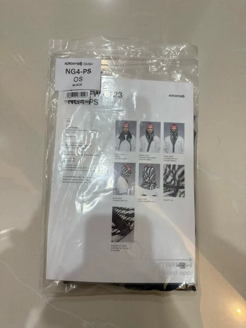Acronym Acronym Black and silver scarf Size ONE SIZE - 5 Thumbnail