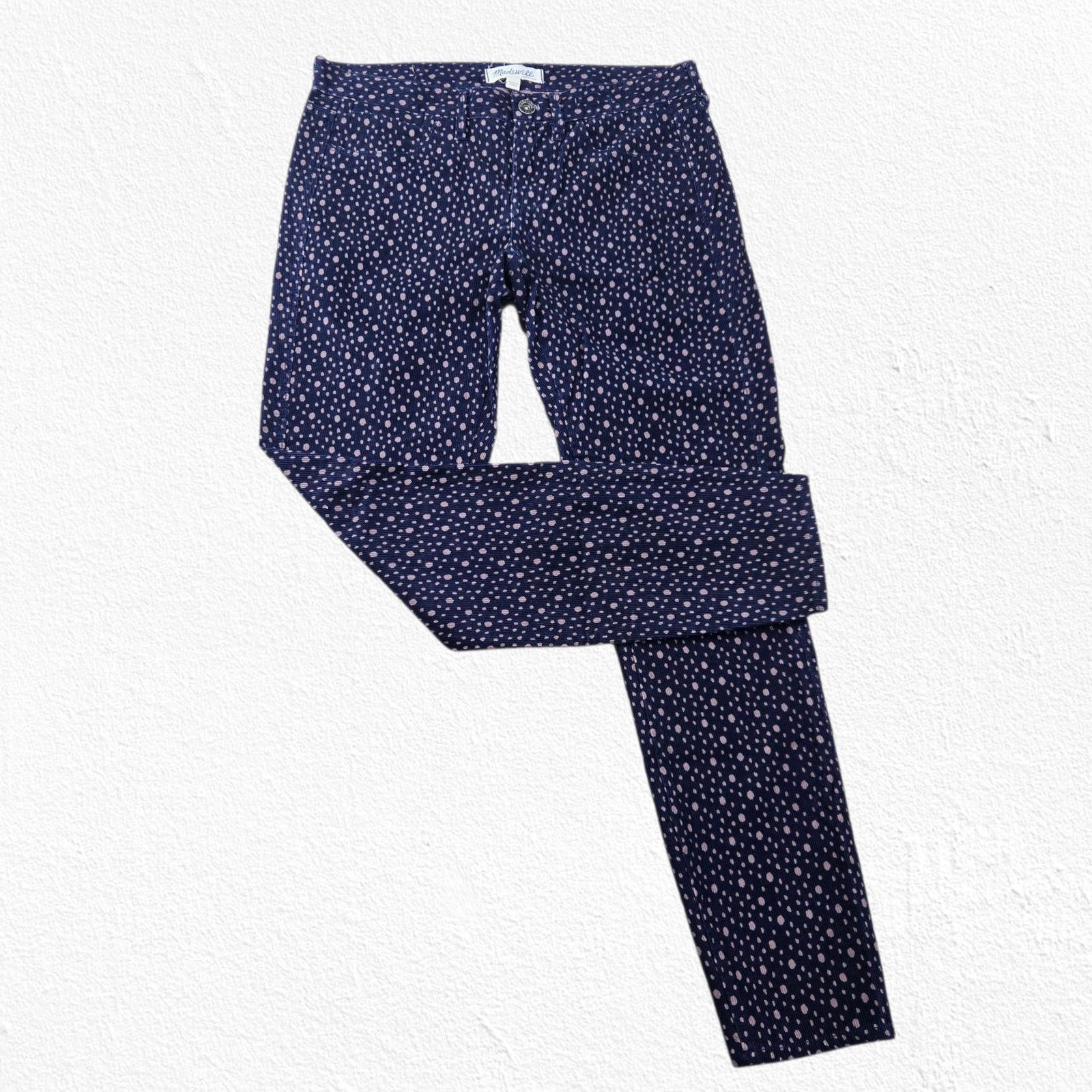 Madewell Madewell Navy Blue Polka Dot Skinny Pants Size 26 Size 26" / US 2 / IT 38 - 11 Thumbnail