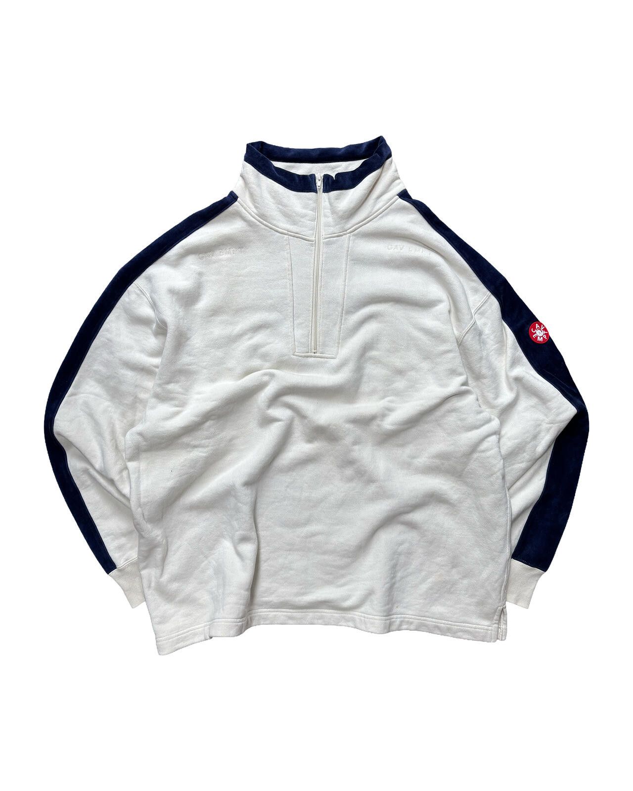 Cav Empt Cav Empt C.E Quarter Zip Sweatshirt White Blue Large Size US L / EU 52-54 / 3 - 1 Thumbnail