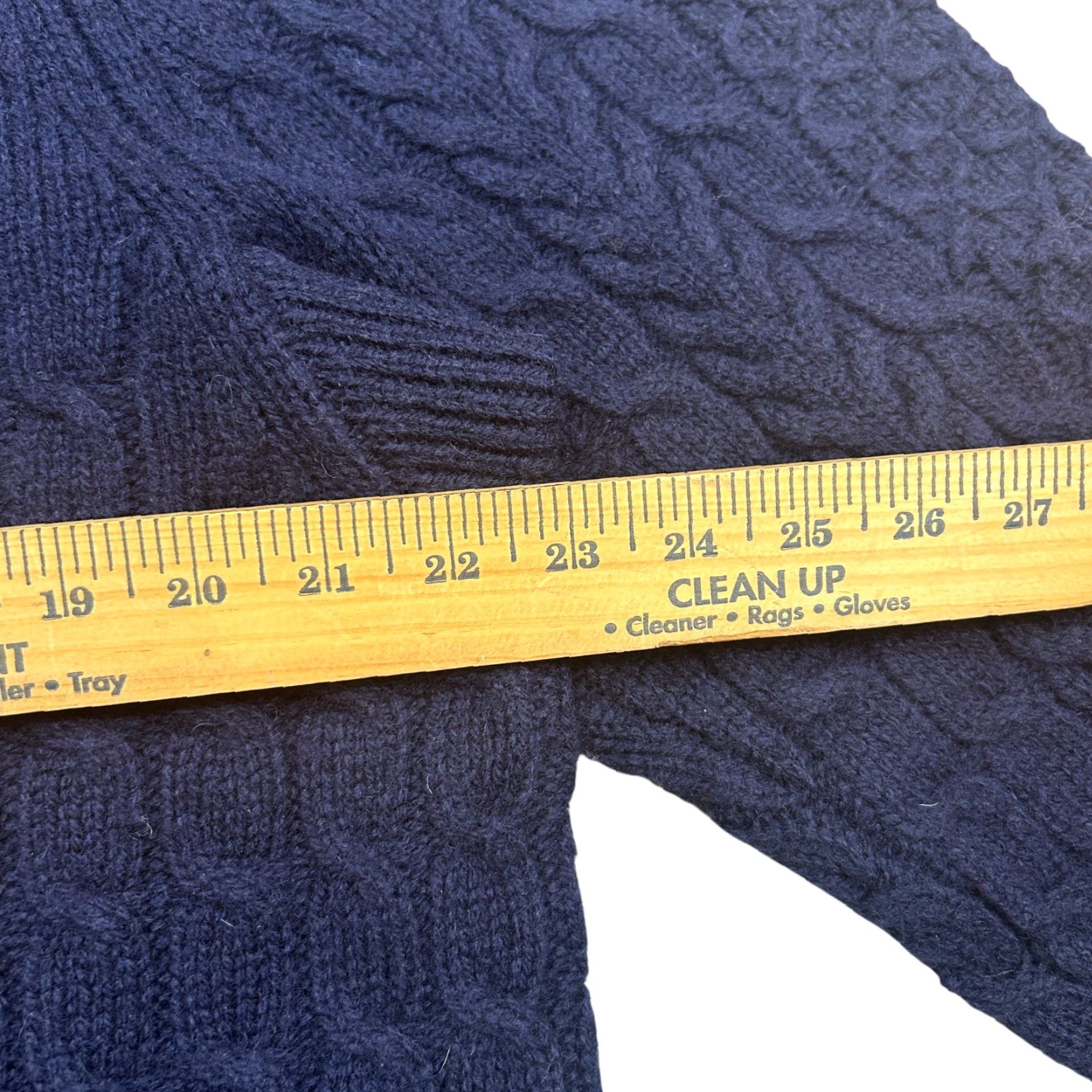 Vintage Duluth Sweater Mens LT Navy Cable-Knit Wool Long Sleeve Crew Neck Pullover Big & Tall Fall Winter Vintage No Size US L / EU 52-54 / 3 - 6 Thumbnail