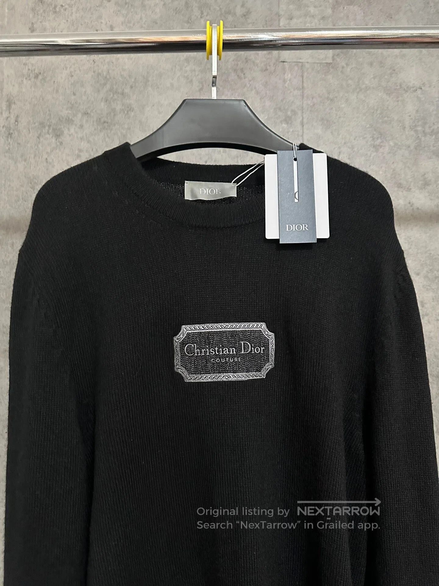 Dior dior embroidered logo cashmere sweater black. Size US L / EU 52-54 / 3 - 2 Thumbnail