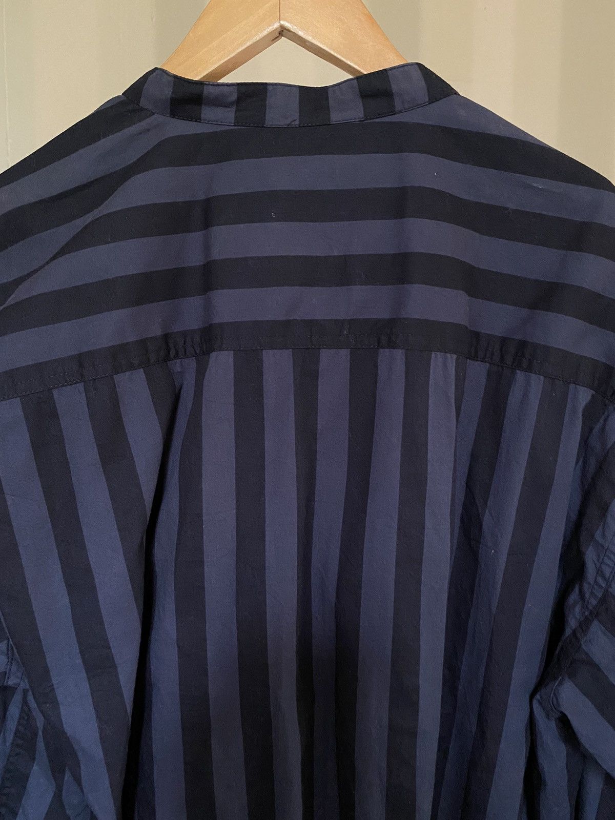 Designer × Japanese Brand KRO' FOFRO Stripes Mandarin Collar shirt Size US XL / EU 56 / 4 - 9 Thumbnail