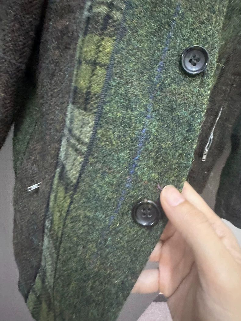 Comme des Garcons unique green plaid houndstooth jacket - dmc-2508 Size US M / EU 48-50 / 2 - 9 Thumbnail