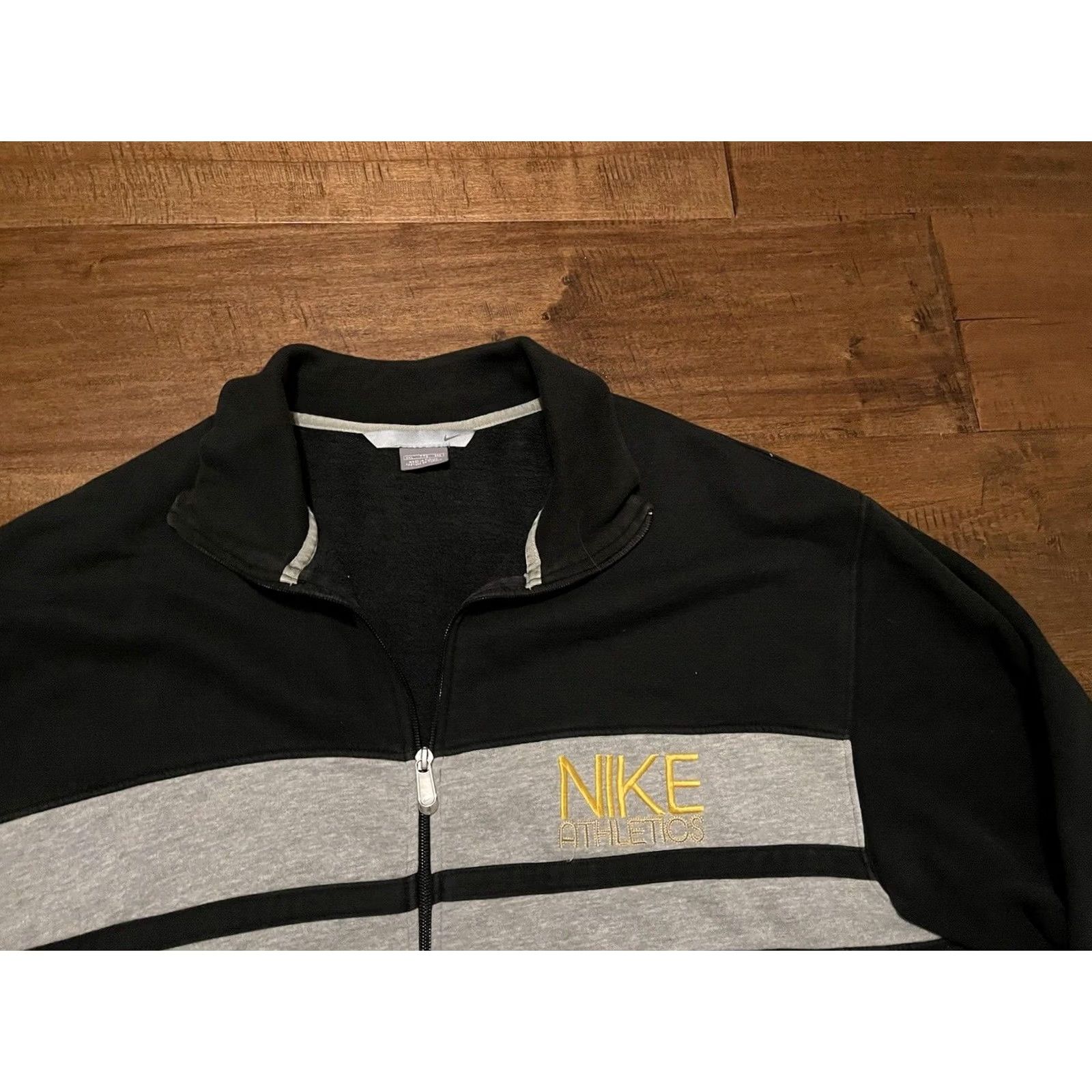 Nike Nike Y2K Black Gray Athletics Full Zip Track Jacket Sweatshirt Men's 2XL XXL Size US XXL / EU 58 / 5 - 2 Thumbnail