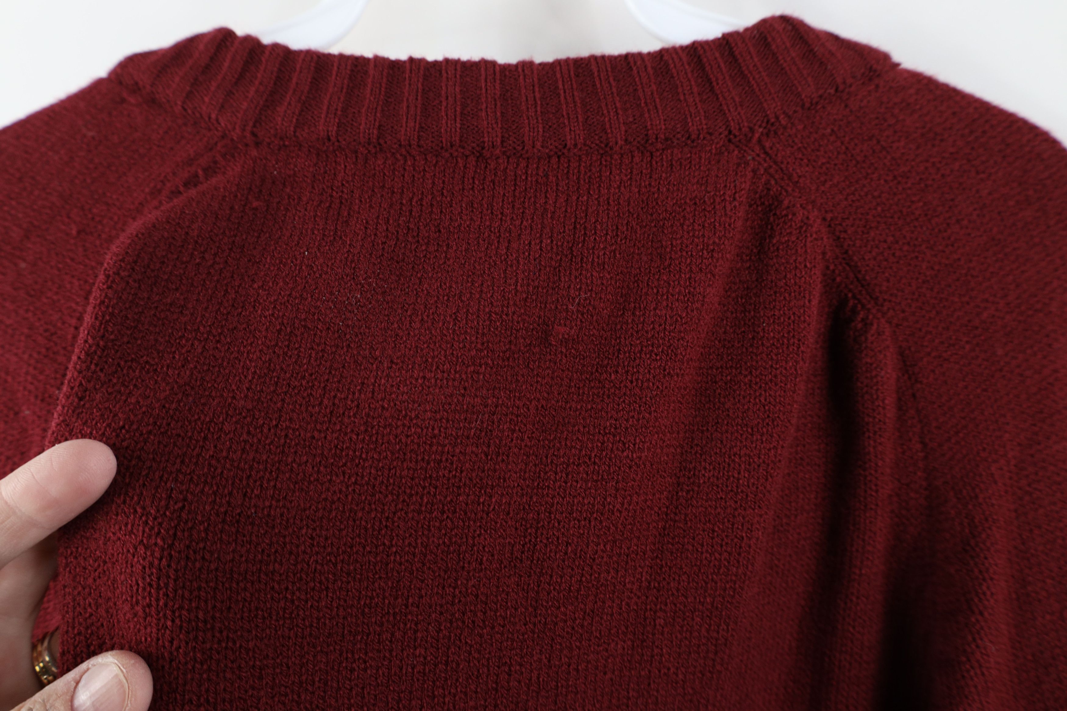 Vintage Vintage 70s Streetwear Chunky Cable Knit V-Neck Sweater Size US L / EU 52-54 / 3 - 9 Thumbnail