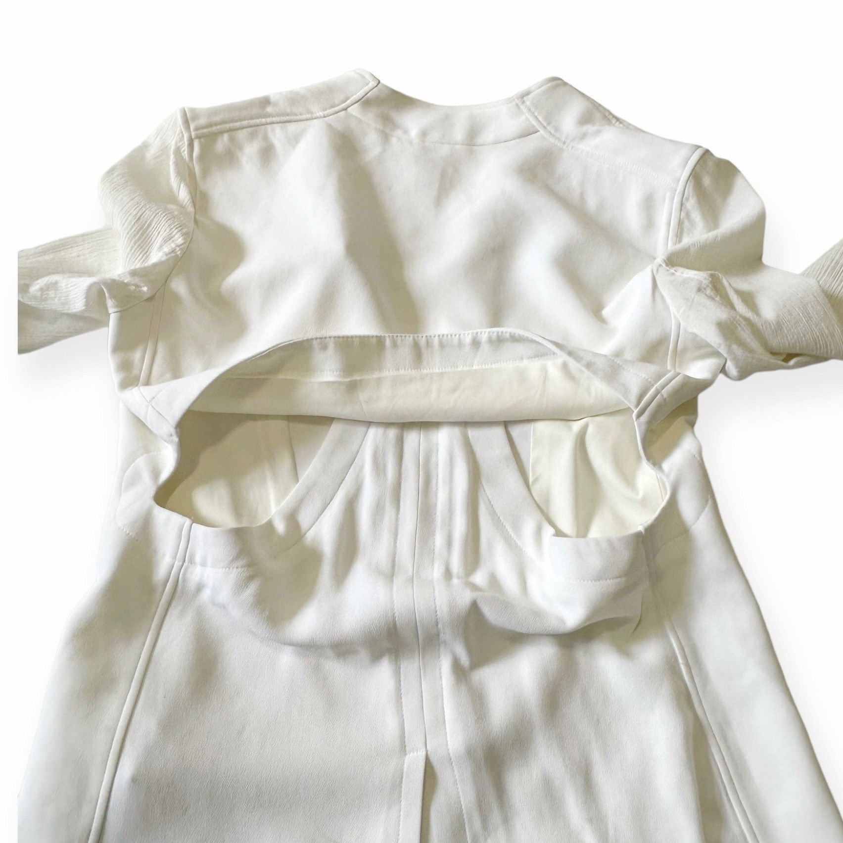 Helmut Lang Helmut Lang Torsion White Cutout Blazer, Size 4 Size S / US 4 / IT 40 - 8 Thumbnail