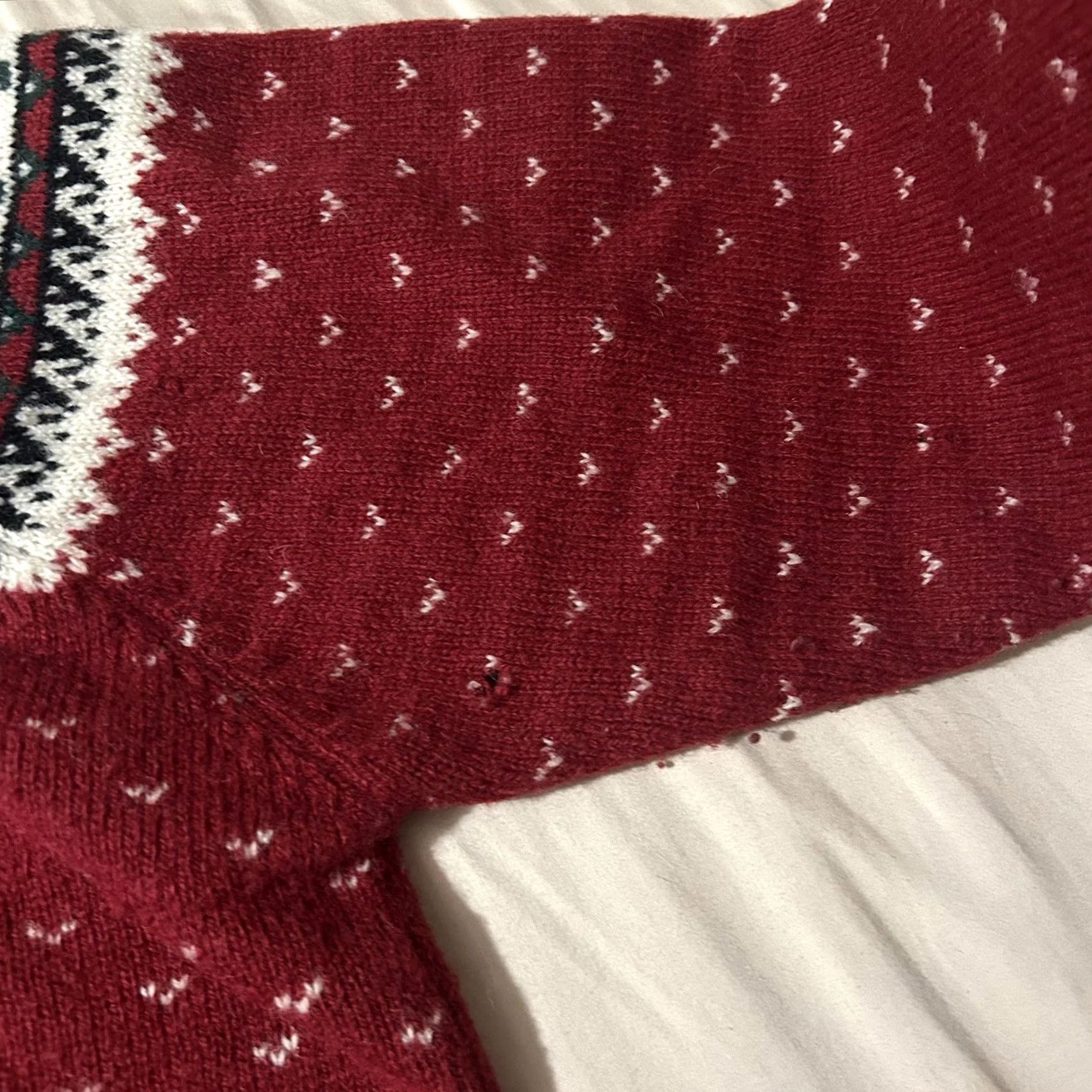 Eddie Bauer VINTAGE Eddie Bauer Sweater Nordic Fair Isle Winter Wool Pullover Mens Size M Red 90s Size US M / EU 48-50 / 2 - 4 Thumbnail