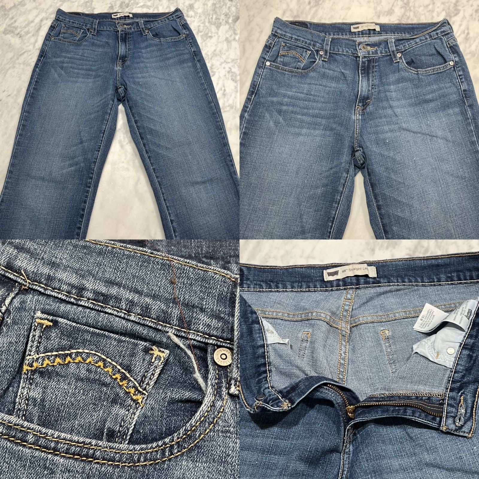 Levi's LEVI'S 505 Jeans WOMEN'S 10 32W 32L Straight Leg Cotton Spandex Mid Rise Size 32" / US 10 / IT 46 - 8 Thumbnail