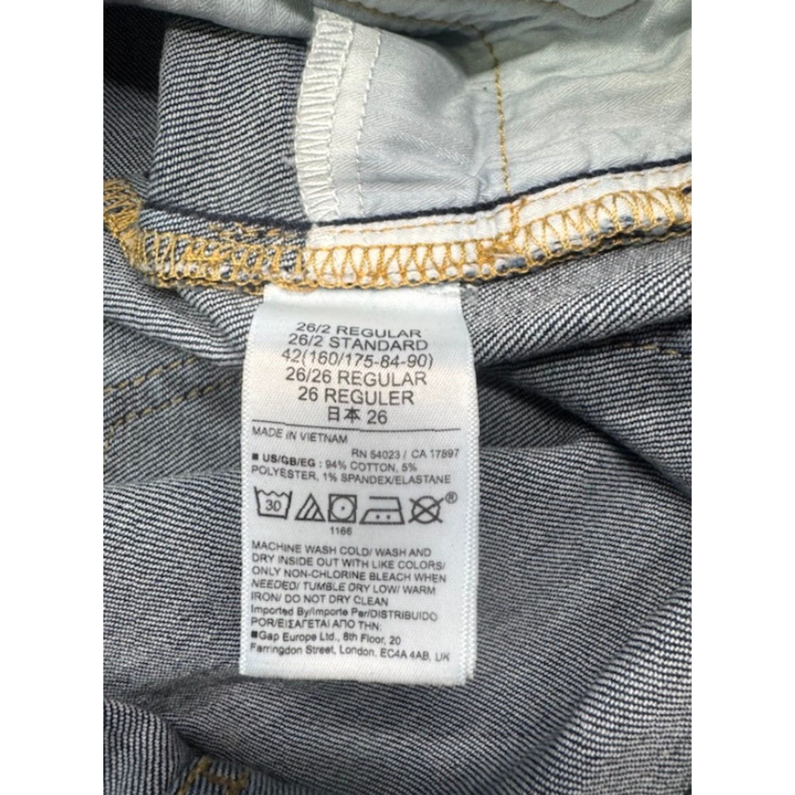 Gap VINTAGE Gap Jeans Womens 26x26.5 Blue Denim Slim High Rise Unhemmed NEW 6321 Size 26" / US 2 / IT 38 - 6 Thumbnail