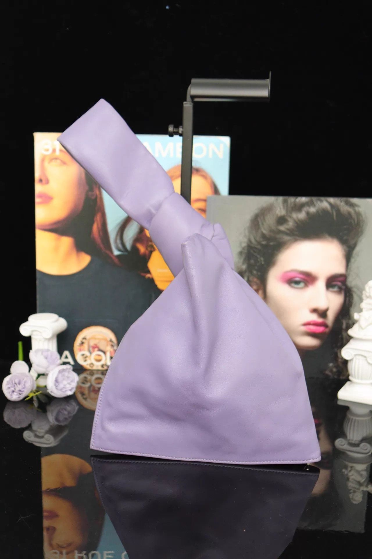 Bottega Veneta BV Twisted Bag Lavender Purple 22x38 No Accessories Size ONE SIZE - 2 Thumbnail