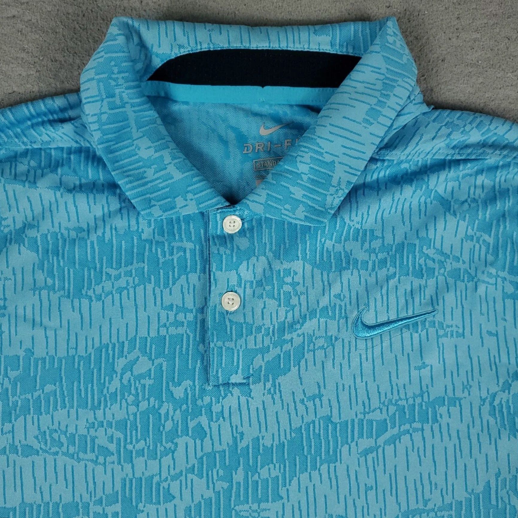Nike Nike Polo Shirt Mens Small Blue Camouflage Swoosh Dri Fit Golf Short Sleeve * Size US S / EU 44-46 / 1 - 2 Thumbnail