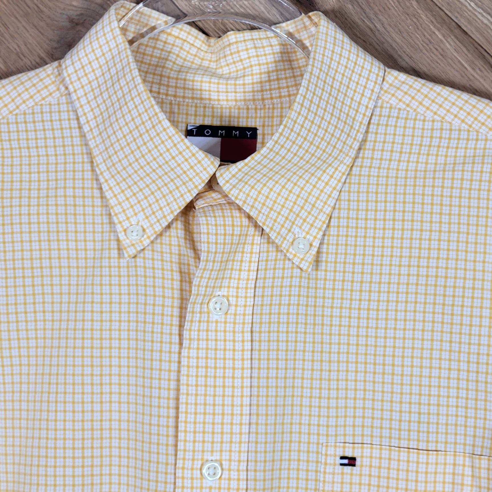 Tommy Hilfiger Tommy Hilfiger Mens Shirt Button-Down Plaid Flag Yellow White Multicolor 100% Cotton Long Sleeve XL? Size US L / EU 52-54 / 3 - 2 Thumbnail
