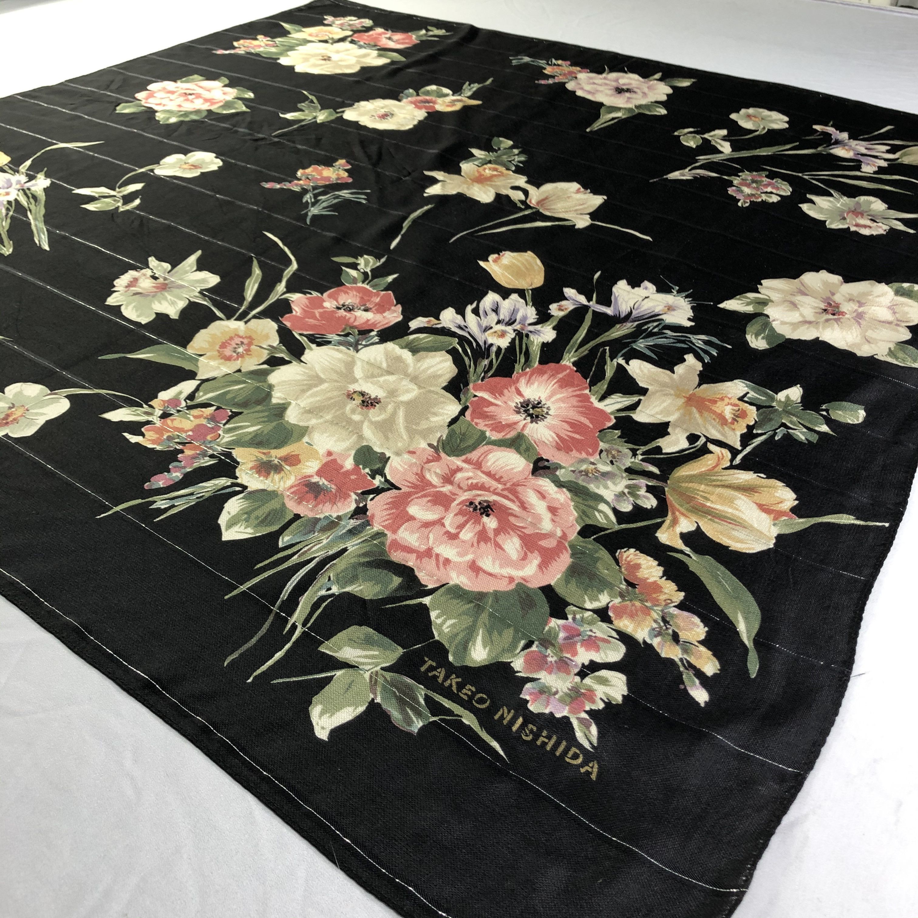 Vintage Vintage Takeo Nishida Silk Scarf Size ONE SIZE - 4 Thumbnail