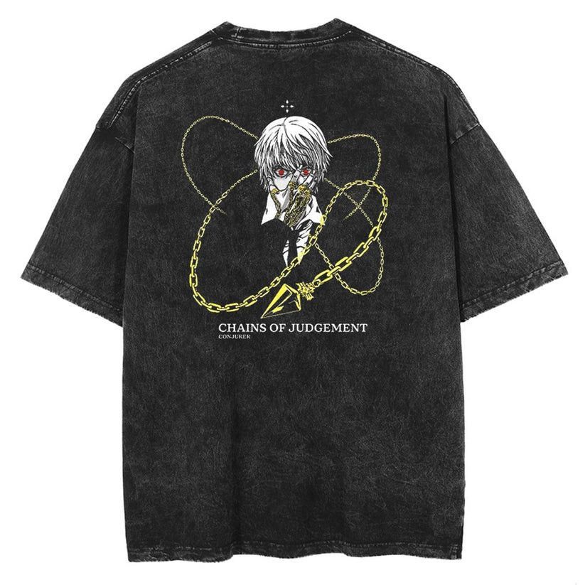 Anime × Designer kurapica hunterxh Vintage style Washed Oversized t-shirt Size US L / EU 52-54 / 3 - 2 Thumbnail