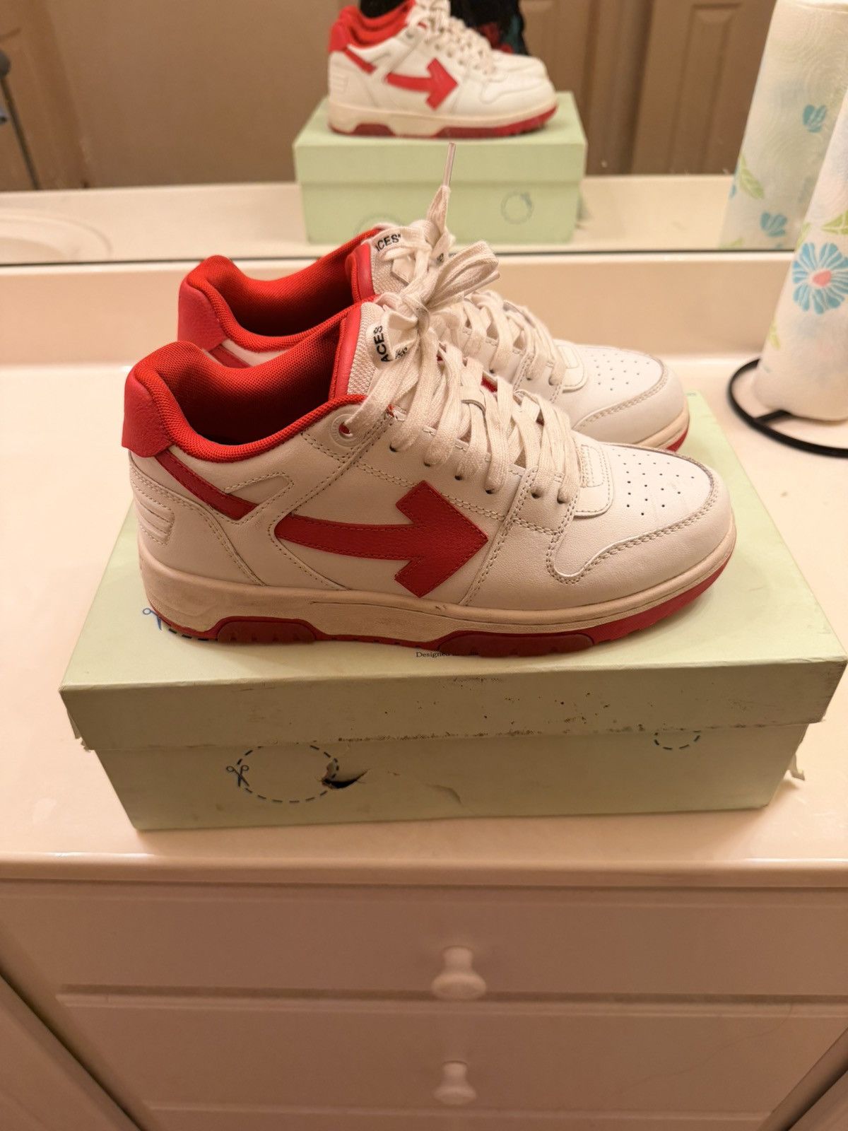 Off-White OFF-WHITE OUT OF OFFICE WHITE RED Size US 8 / EU 41 - 3 Thumbnail