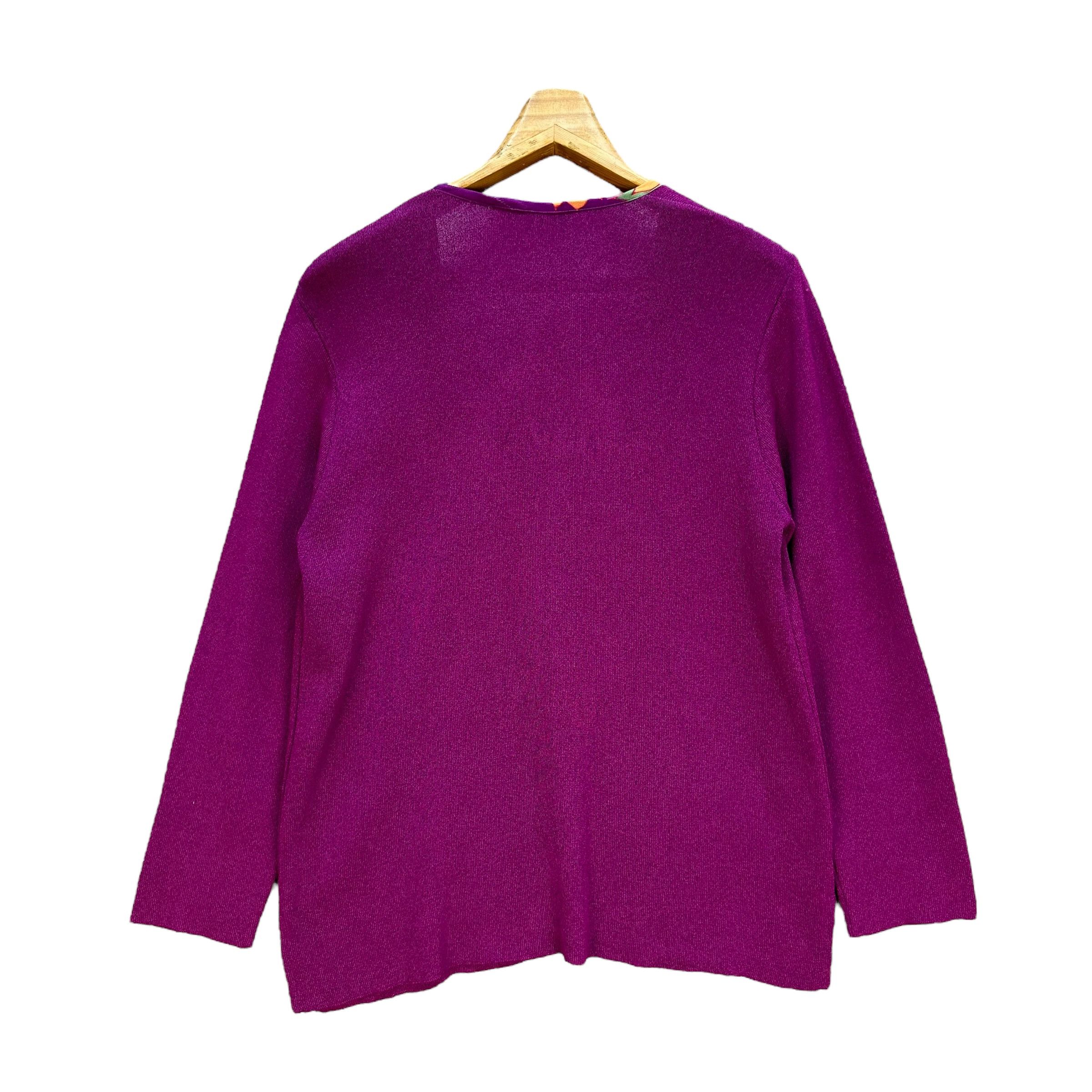 Japanese Brand Vintage Purple Cardigan Made in Italy #A17-0419 Size S / US 4 / IT 40 - 9 Thumbnail