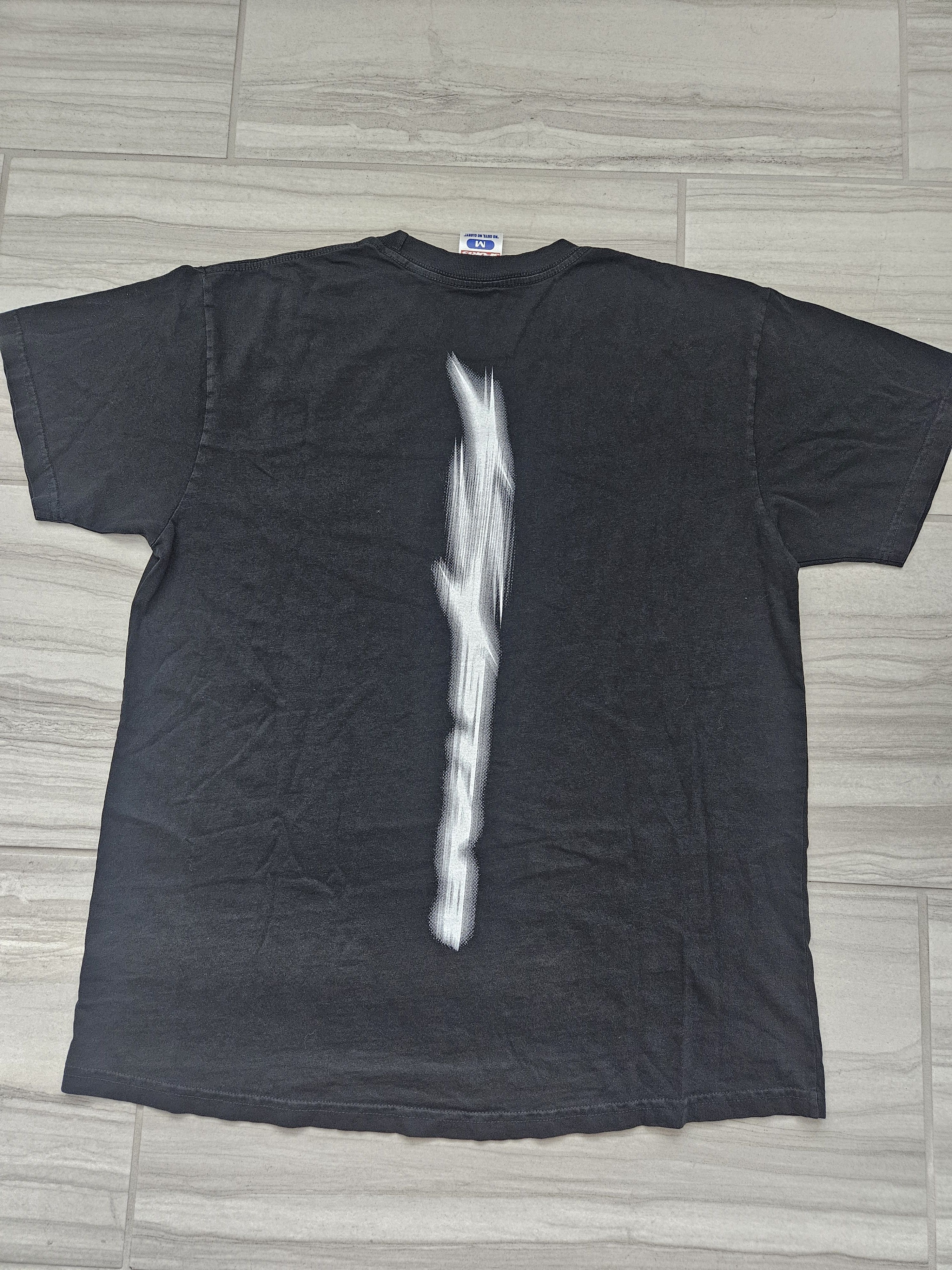 HELLSTAR SAMPLE PROTO H Star Black & White Blur Logo Black T Shirt Size US M / EU 48-50 / 2 - 2 Thumbnail