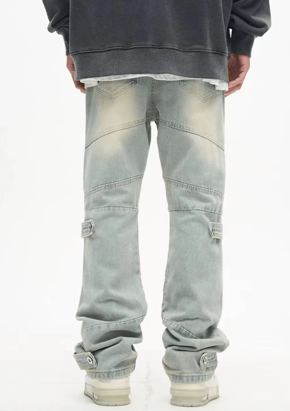 Japanese Brand × Jean American retro street washed wrinkled casual jeans Size US 32 / EU 48 - 5 Thumbnail