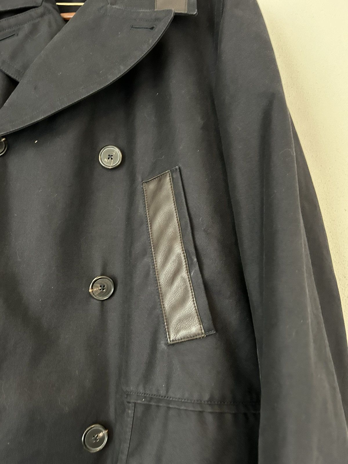 Hermes Hermes Peacoat with Leather Trimmings Size US L / EU 52-54 / 3 - 6 Thumbnail