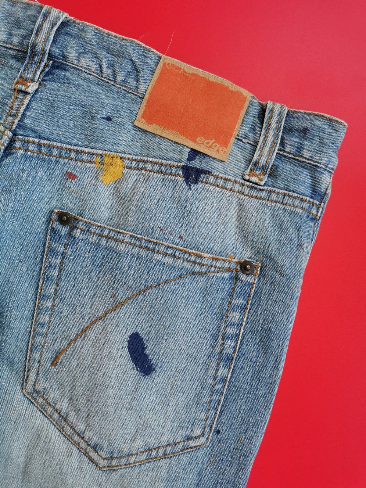 Arts & Science Boro Paint Splatter Dots G-Land Edge Denim Jeans Size US 32 / EU 48 - 9 Thumbnail