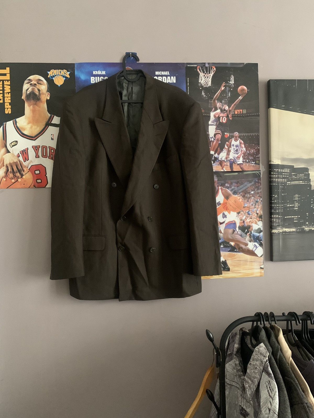 Christian Dior Monsieur × Dior × Vintage 90s Vintage Christian Dior Monsieur Double-Row Wool Blazer Size 54R - 1 Thumbnail