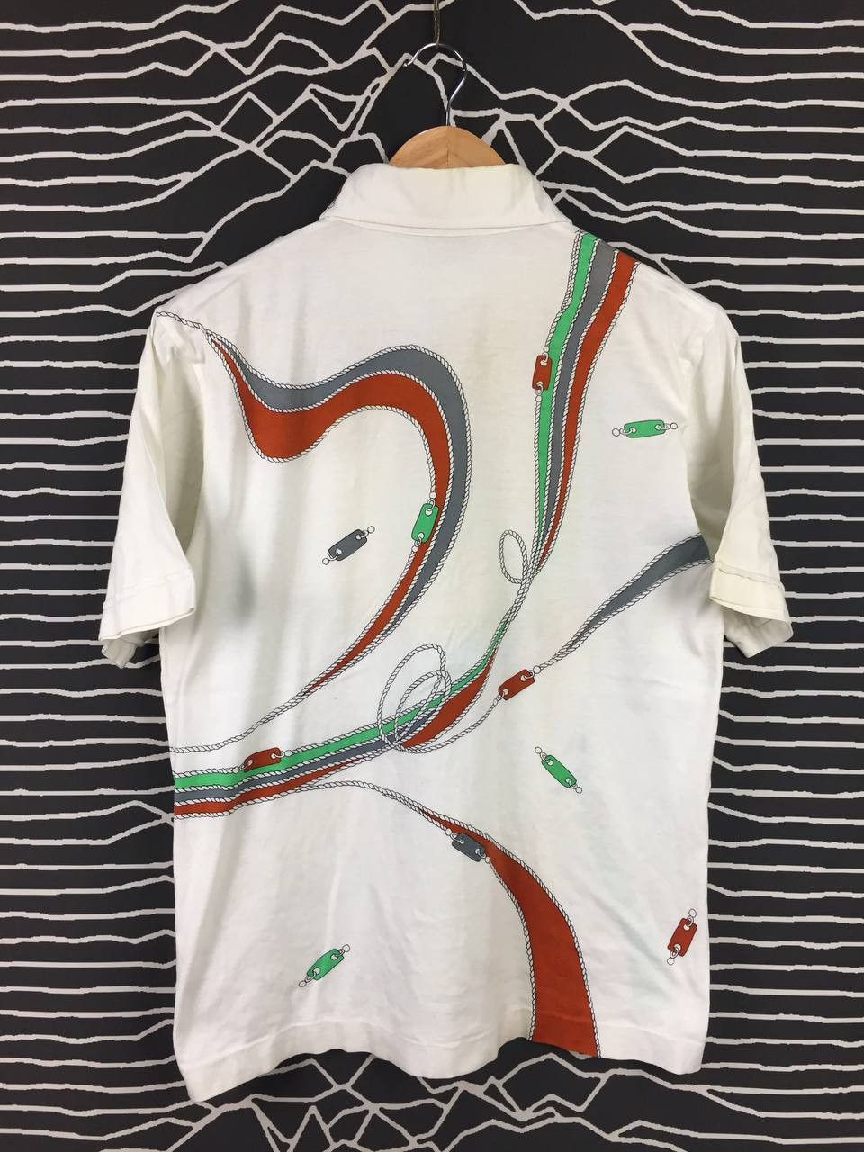 Japanese Brand Vtg 80s Moare Baroque Style All Over Print Luxury Polo Tee Size US M / EU 48-50 / 2 - 2 Thumbnail