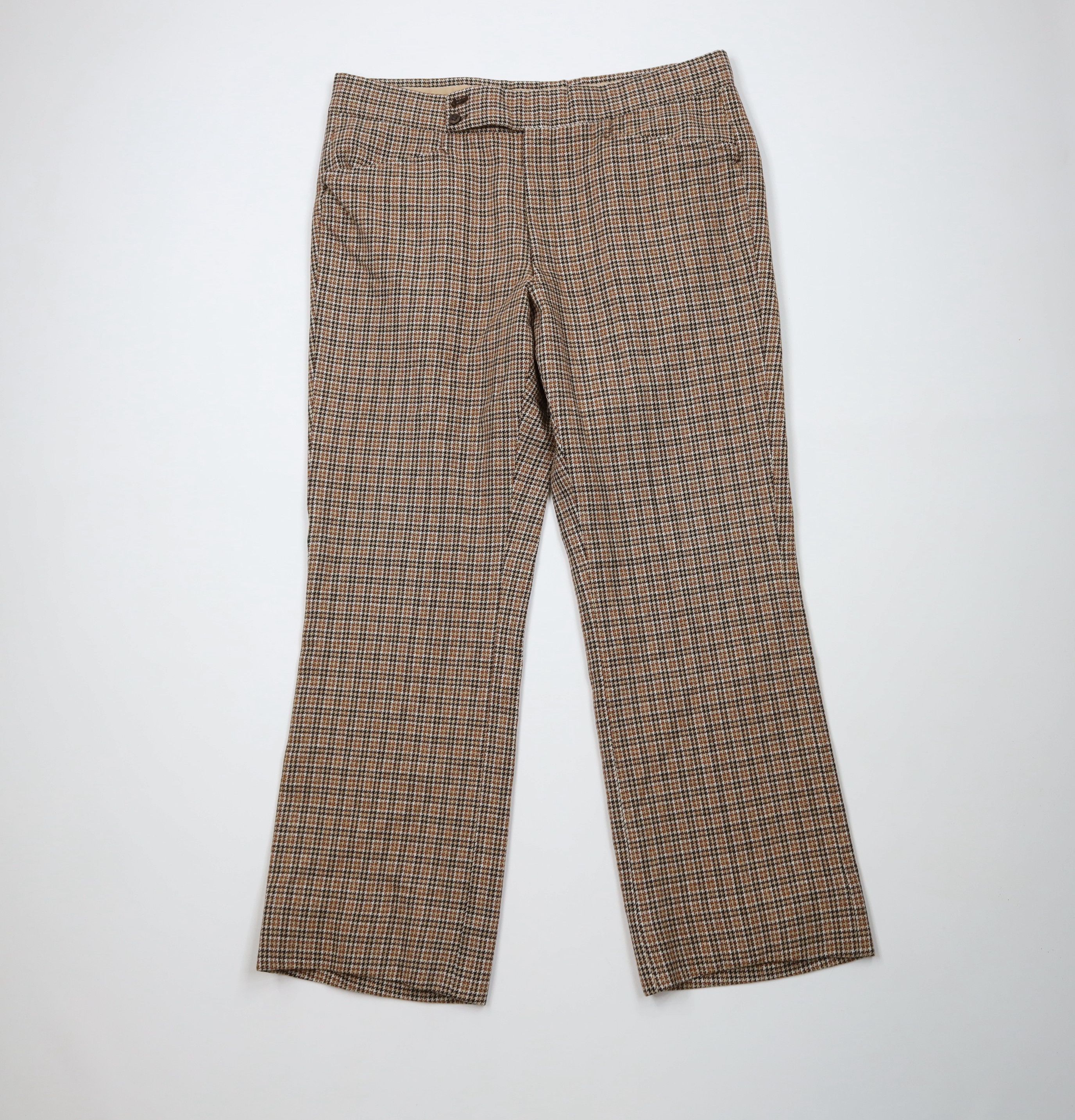Vintage Vintage 70s Streetwear Houndstooth Bell Bottoms Pants USA Size US 38 / EU 54 - 1 Thumbnail