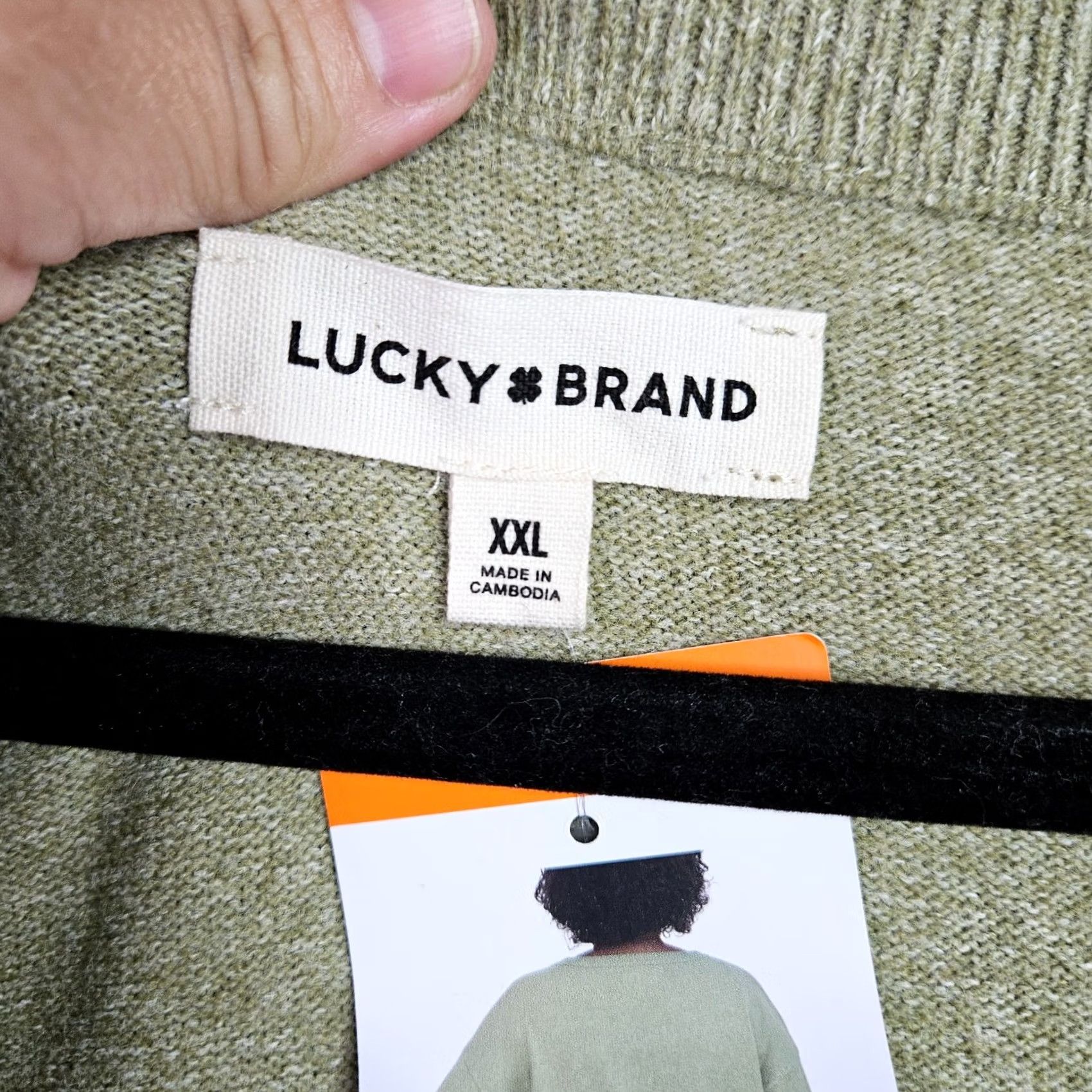 Lucky Brand Lucky Brand Women's XXL V-Neck Sweater Green Relaxed Knit Pullover NEW Pullover Knit Green Modern Casual 2XL Womens Size XXL / US 16-18 / IT 52-54 - 6 Thumbnail