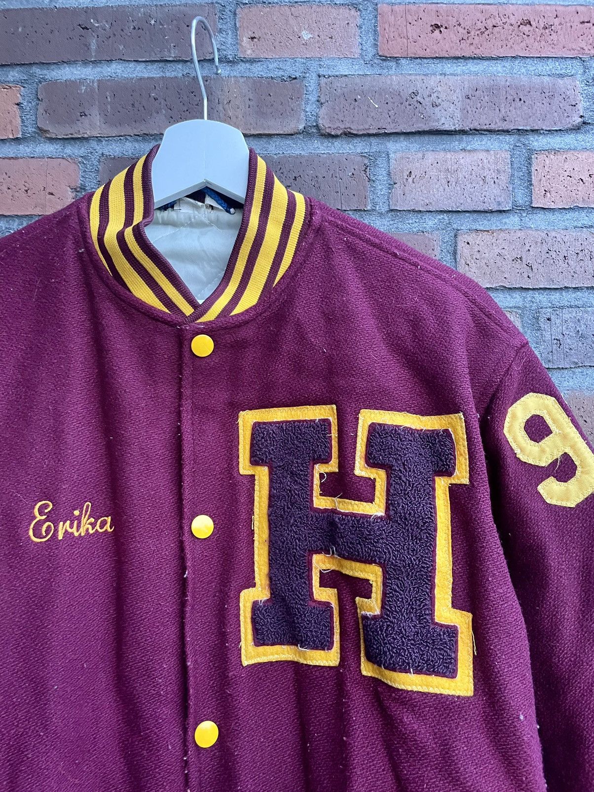 Vintage Vintage Sacred Hearts College Varsity Jacket Size US M / EU 48-50 / 2 - 2 Thumbnail