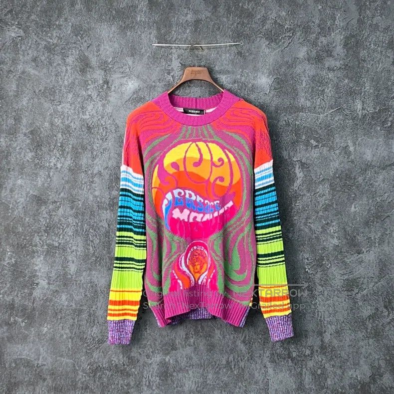 Versace Versace Colorful Medusa avatar sweater Size US L / EU 52-54 / 3 - 1 Thumbnail