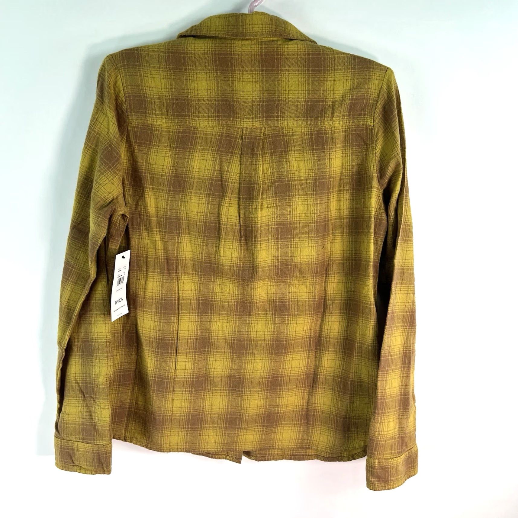 RVCA RVCA Plaid Flannel Button-Up Shirt Women’s S Yellow NWT Size S / US 4 / IT 40 - 6 Thumbnail