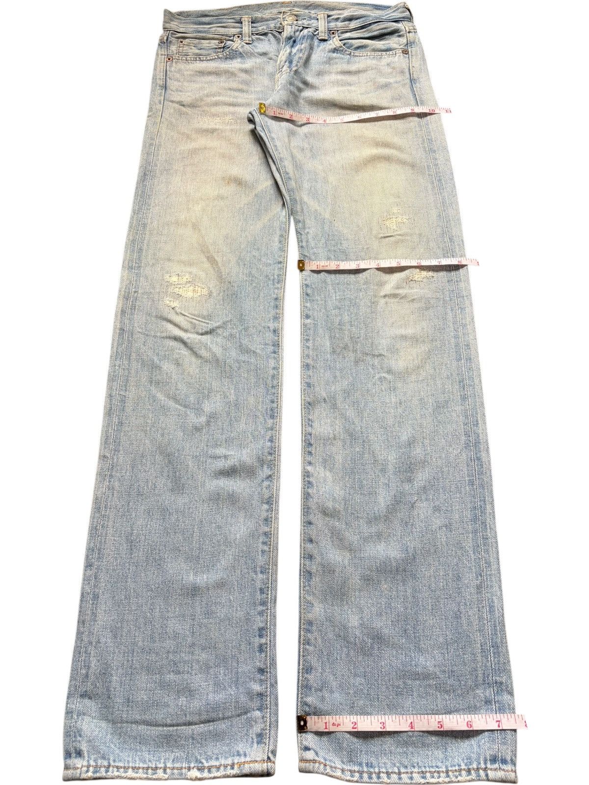Eternal Vintage Eternal Deep Blue Selvedge Distressed Jeans Size 31" - 8 Thumbnail