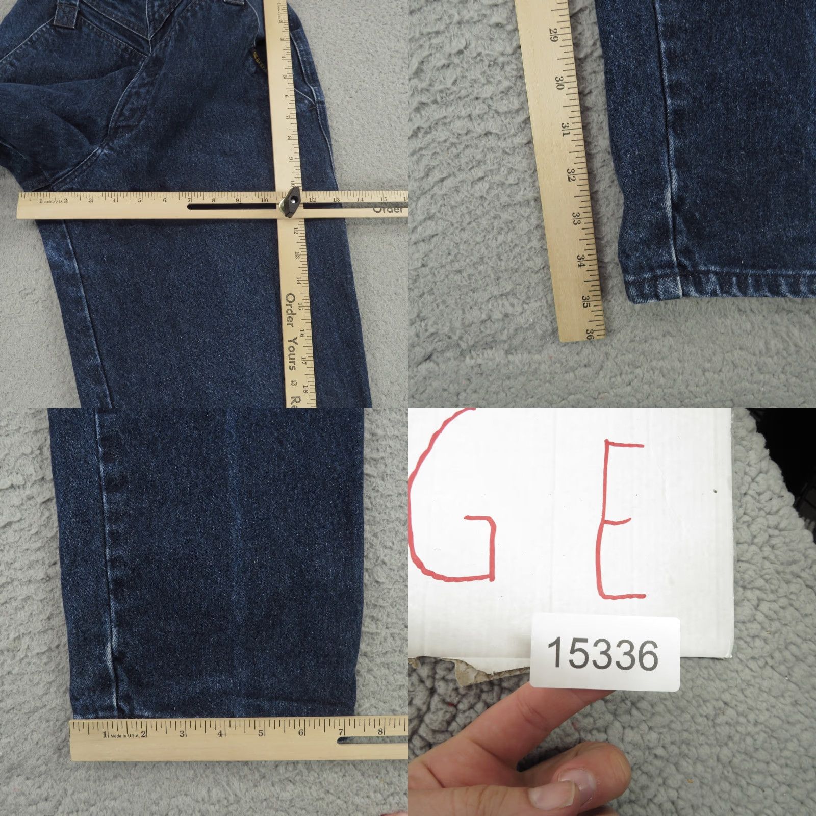 Vintage VINTAGE Rocky Mountain Jeans Womens 28x36/32x13 Blue BareBack Western Riding Denim Jeans Shirt? Size 34" / US 12 / IT 48 - 9 Thumbnail