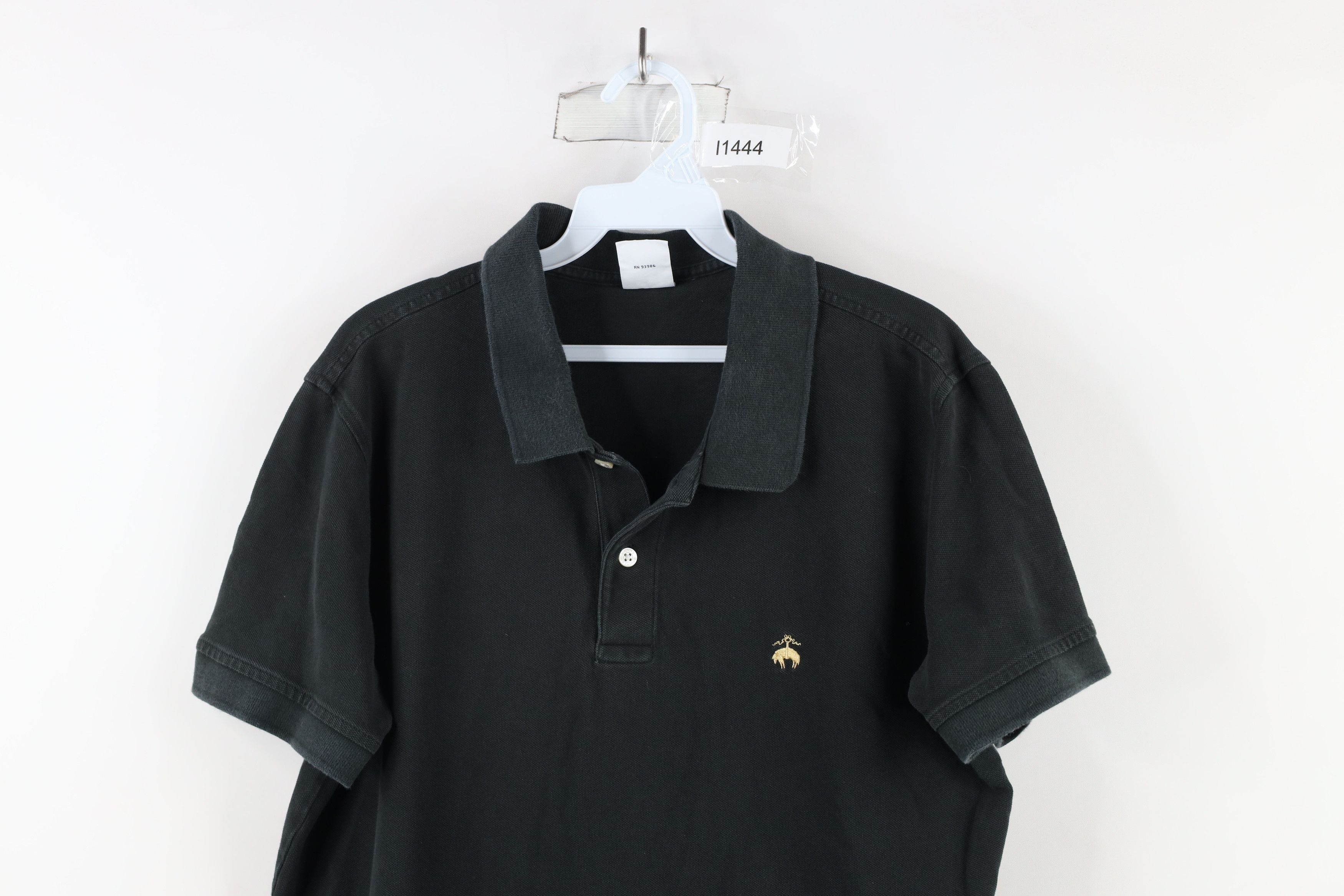 Brooks Brothers Vintage Brooks Brothers Faded Collared Golf Polo Shirt Black Size US L / EU 52-54 / 3 - 2 Thumbnail