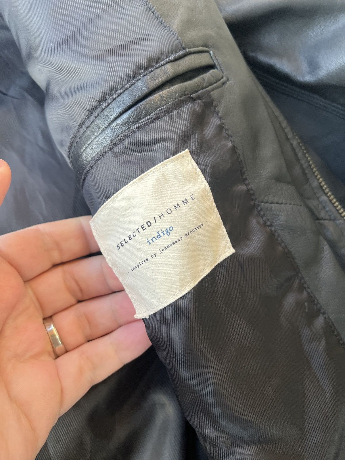 Selected Homme Selected Homme Leather Jacket Size US L / EU 52-54 / 3 - 6 Thumbnail