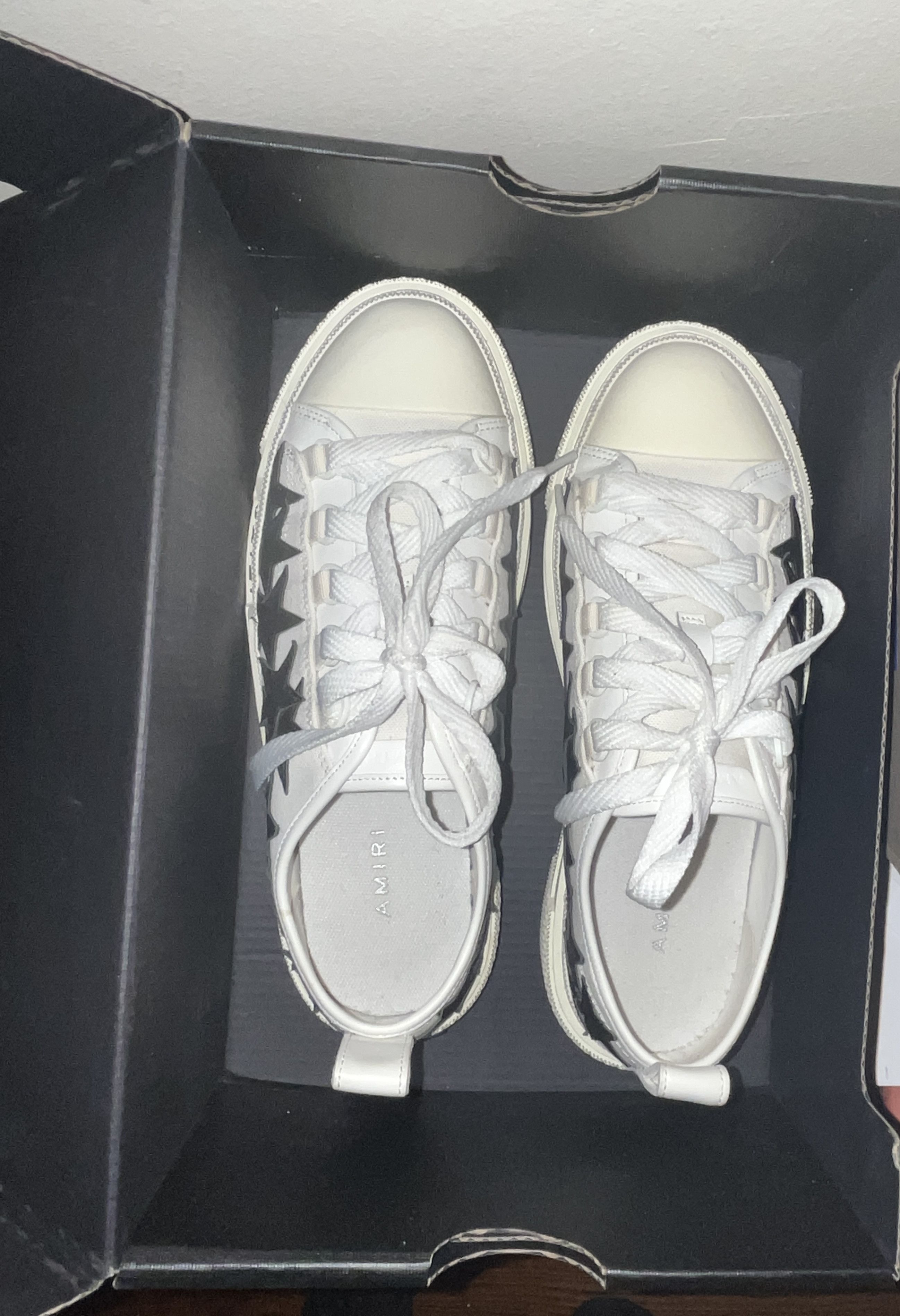 Amiri SOLD ❌AMIRI W9 M7.5 White & Black Stars Court Low Sneakers Size US 9 / IT 39 - 5 Thumbnail