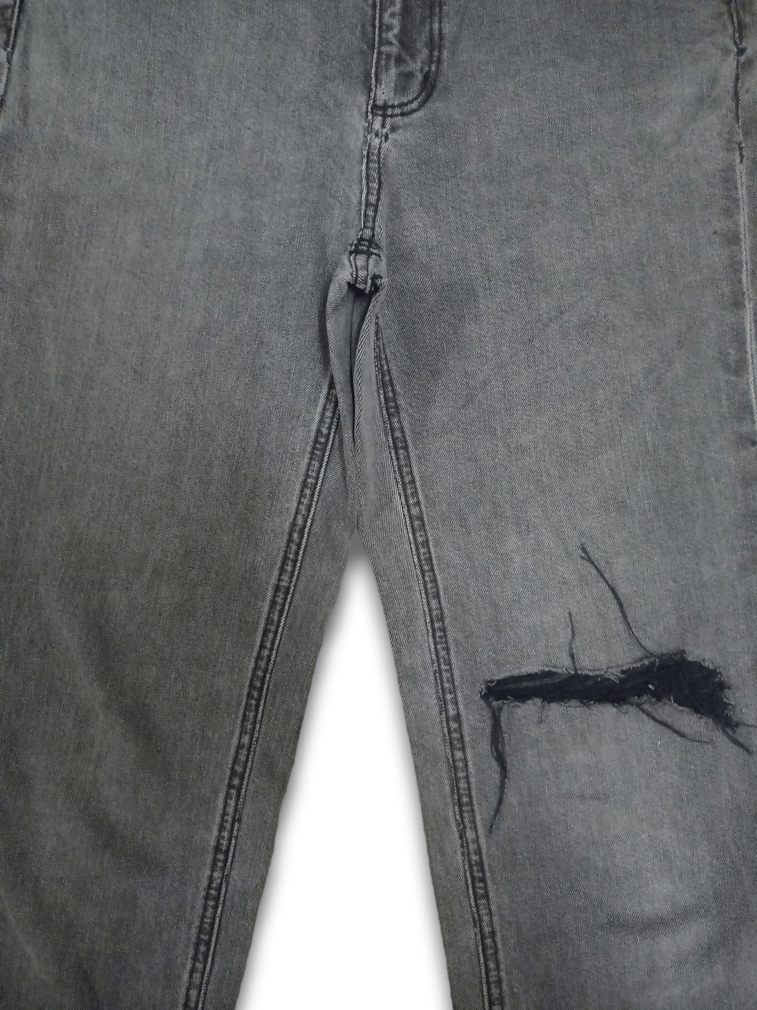 GU × Japanese Brand SALES 🔥 Vintage Gu Grey Tone Distressed Jeans Size US 28 / EU 44 - 6 Thumbnail